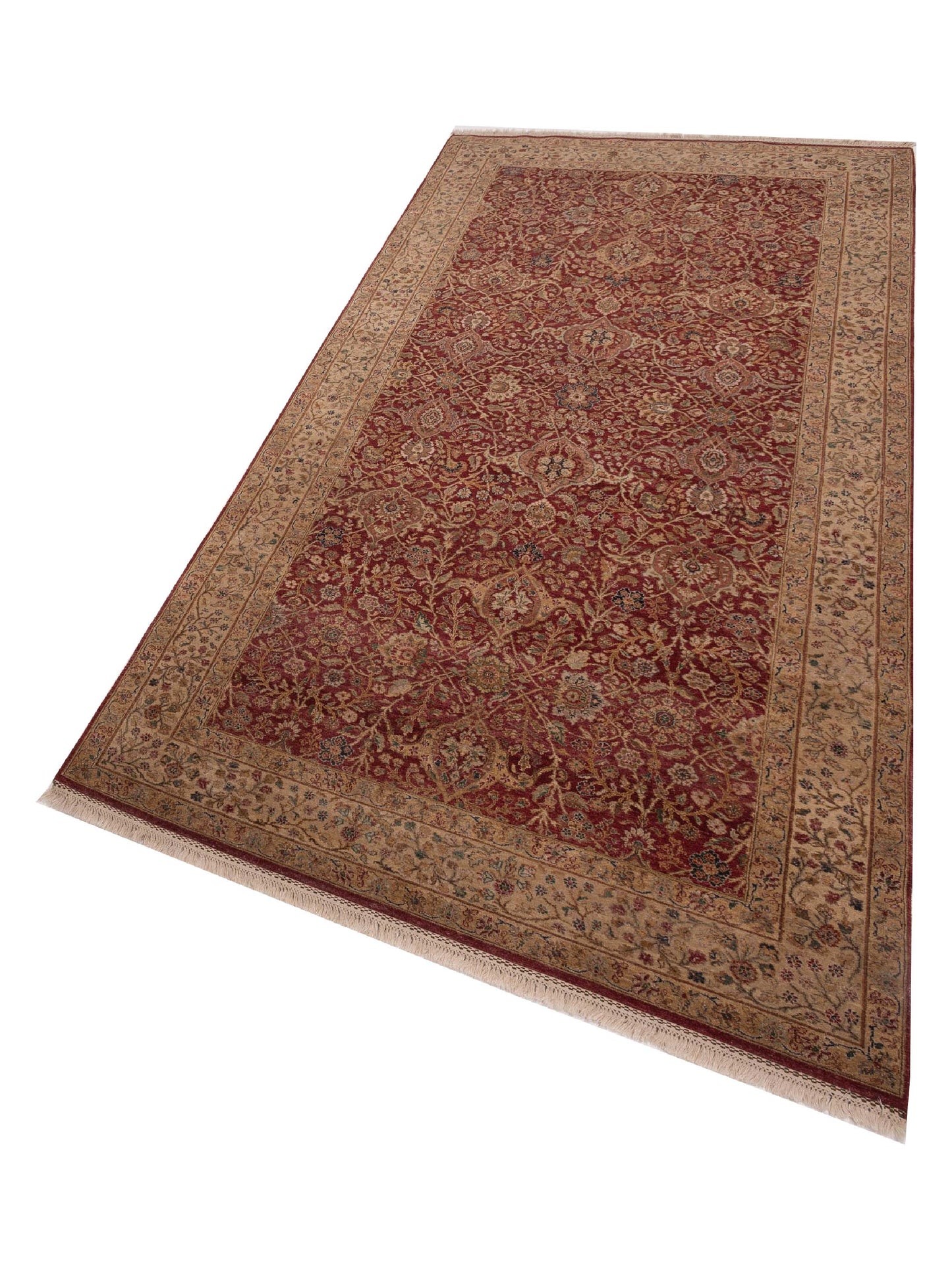 Platinum 82602 Red Ivory 6.1x12.3 Hand Knotted Rug