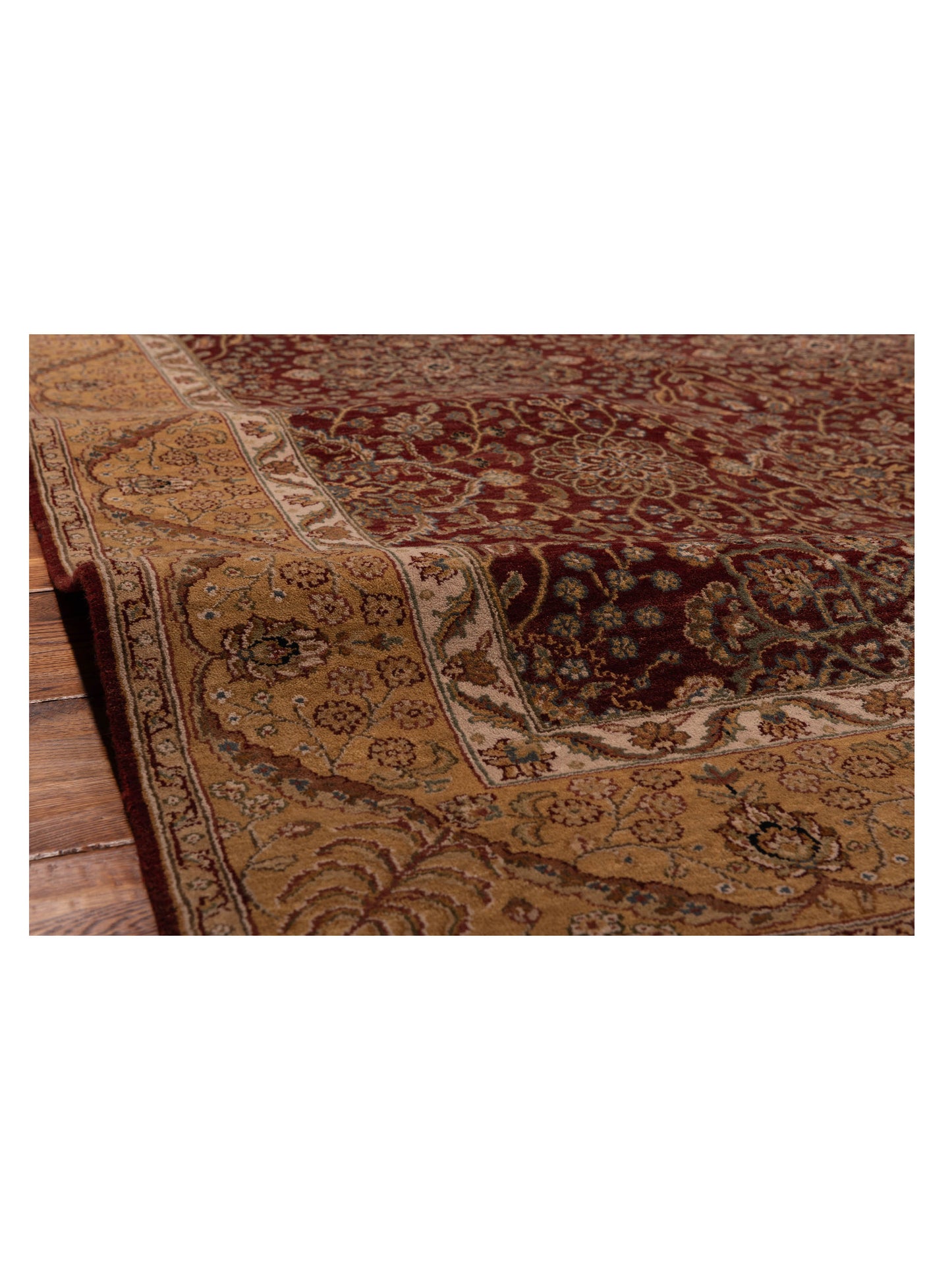 Platinum 82604 Red Gold 6.2x9.3 Hand Knotted Rug