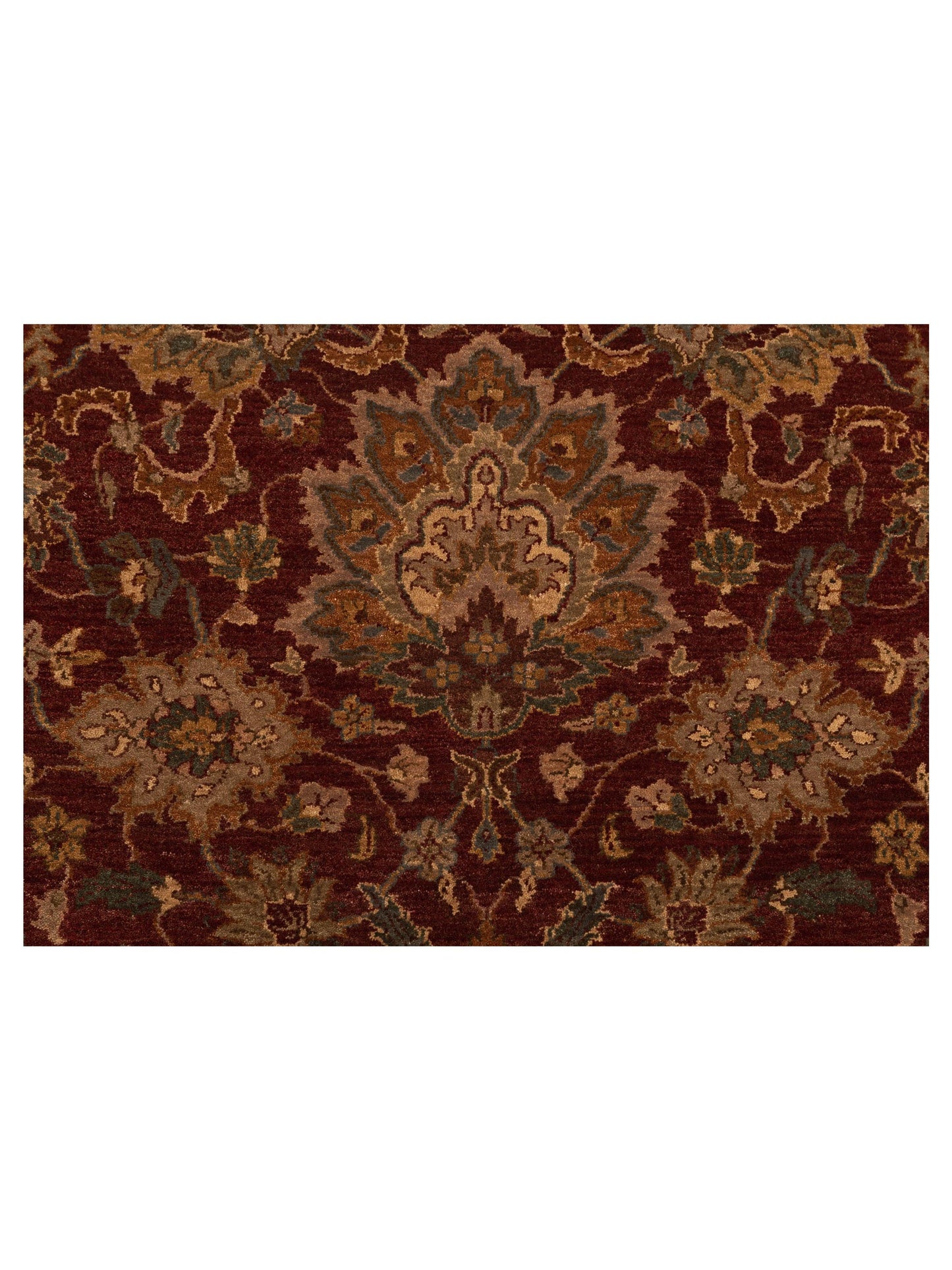 Crown 82621 Burgundy Beige 9.3x12.4 Hand Knotted Rug