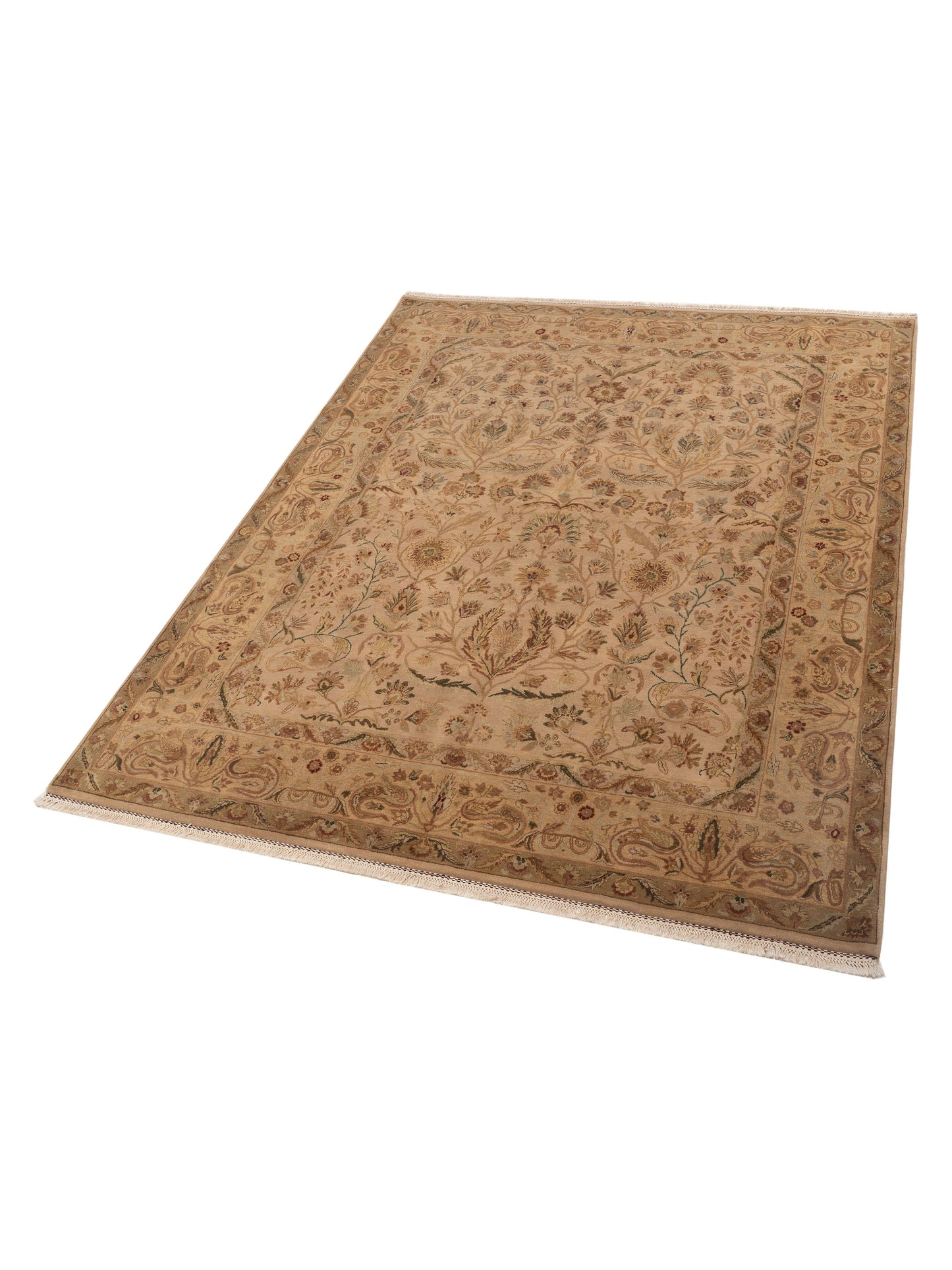 Crown 82680 Camel Camel 8.2x10.3 Hand Knotted Rug