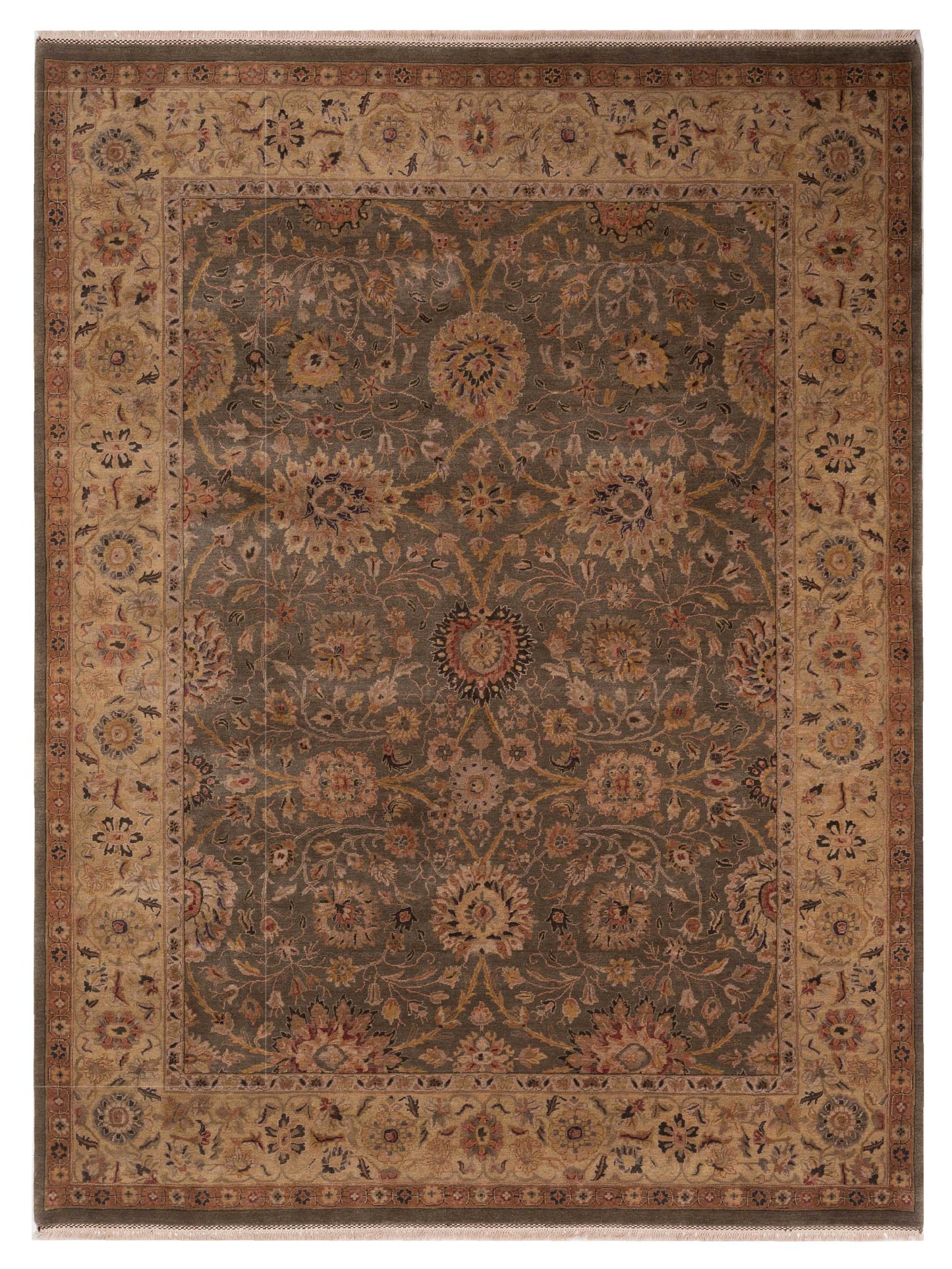 Rajpur Crown Teal Blue Gold Transitional