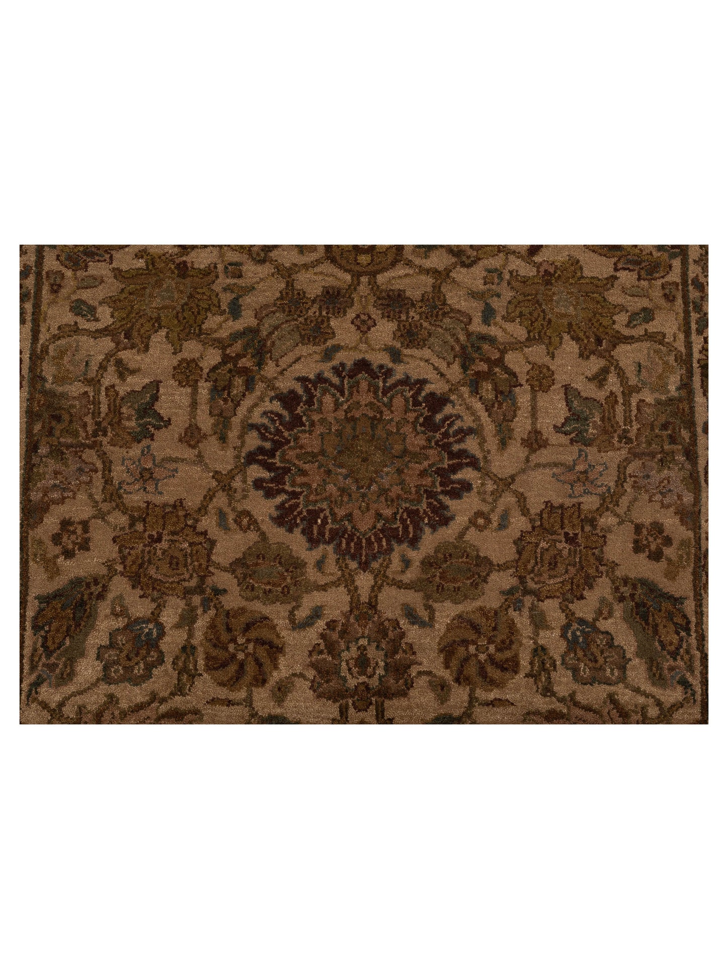 Crown 82703 Beige Brown 3x5 Hand Knotted Rug