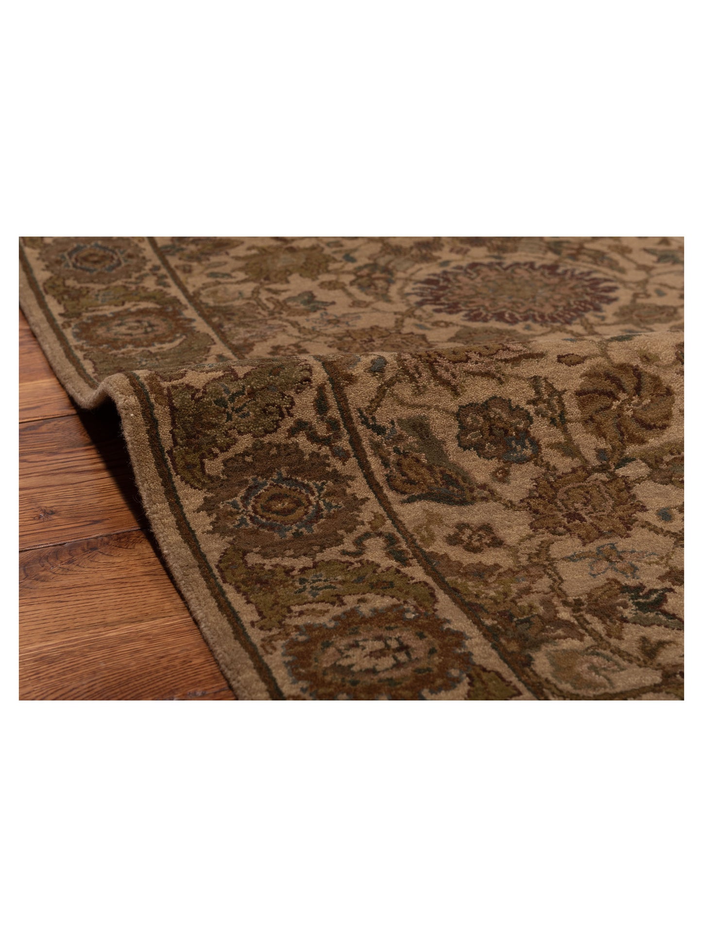 Crown 82703 Beige Brown 3x5 Hand Knotted Rug