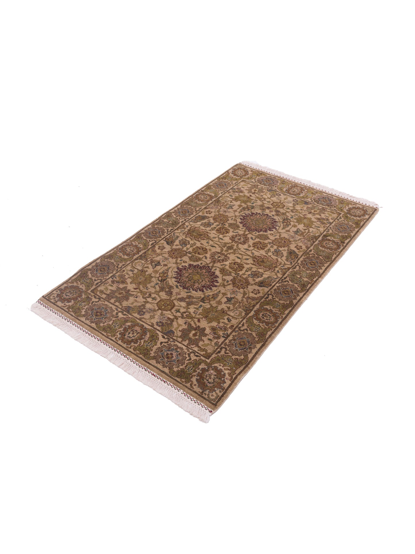 Crown 82703 Beige Brown 3x5 Hand Knotted Rug