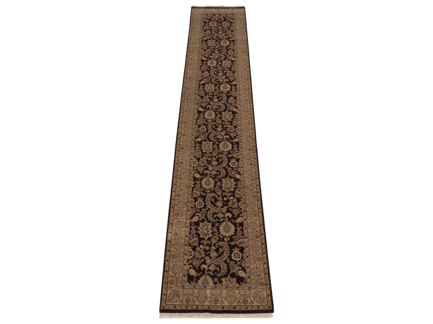 Antique Heirloom 82812 Rust Brown 3.7x14.4 Hand Knotted Rug
