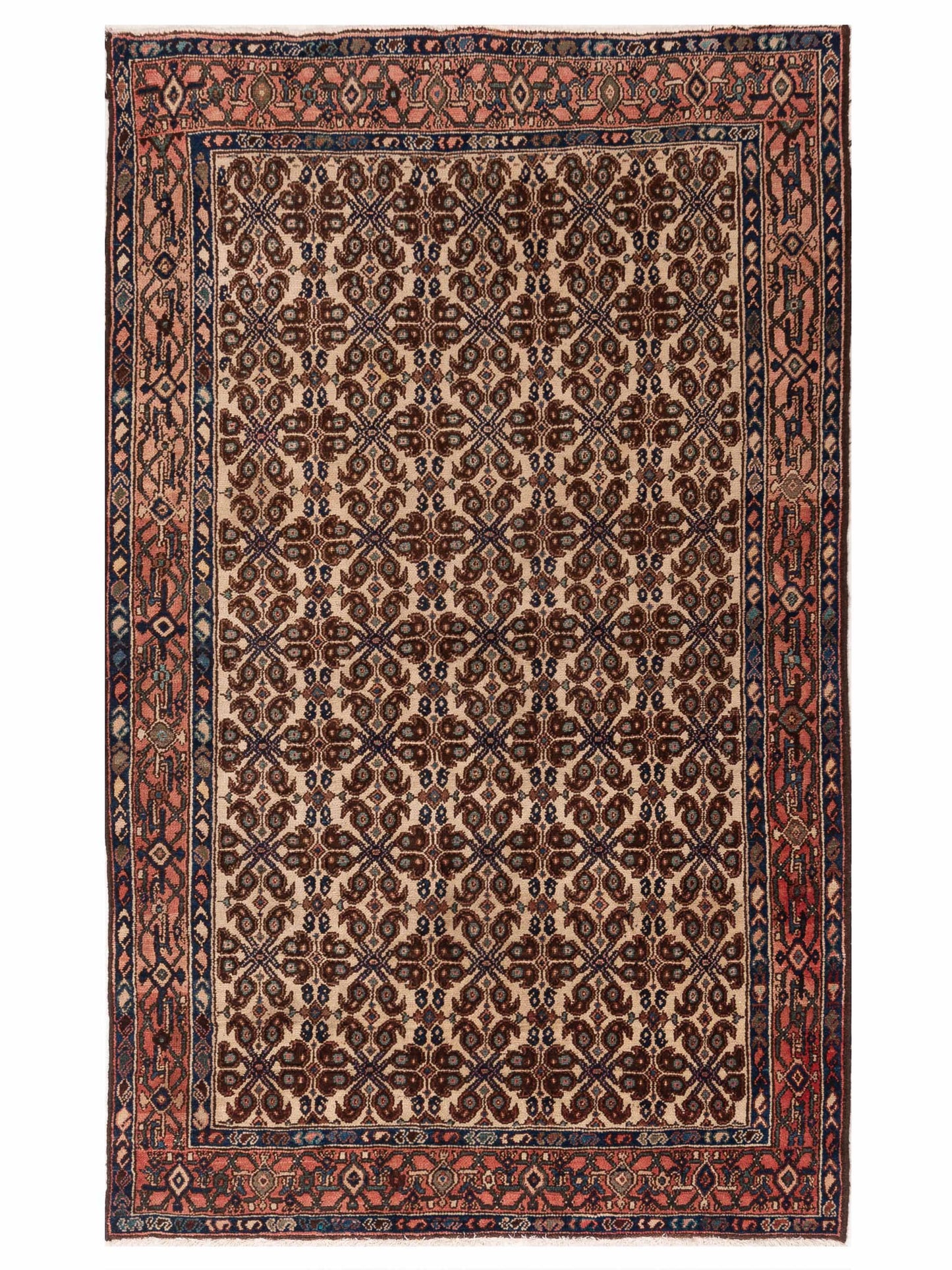 Pasha Antique Heirloom Ivory Pink Traditional