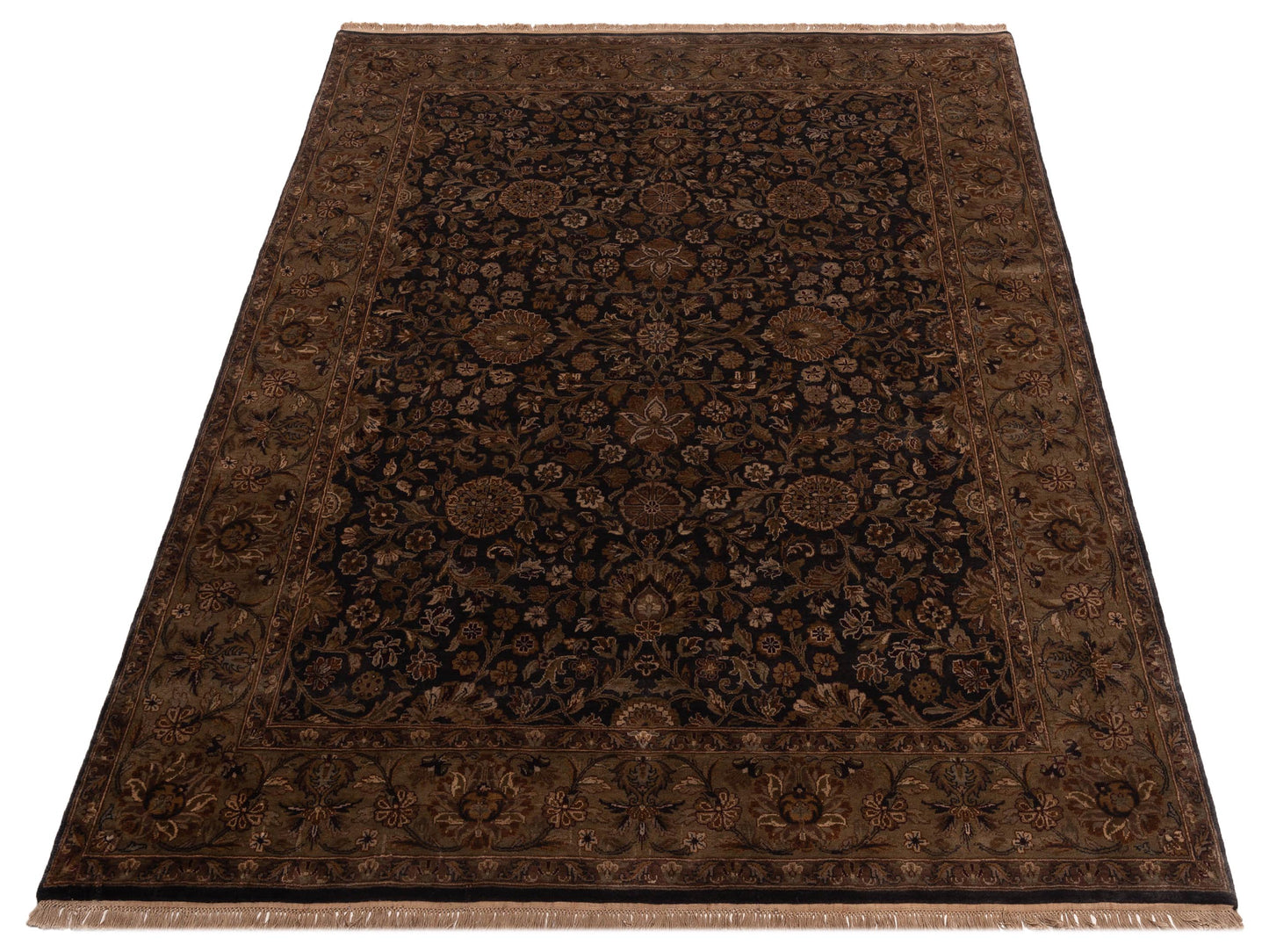 Royal 82965 Charcoal Light Green 8.11x11.5 Hand Knotted Rug