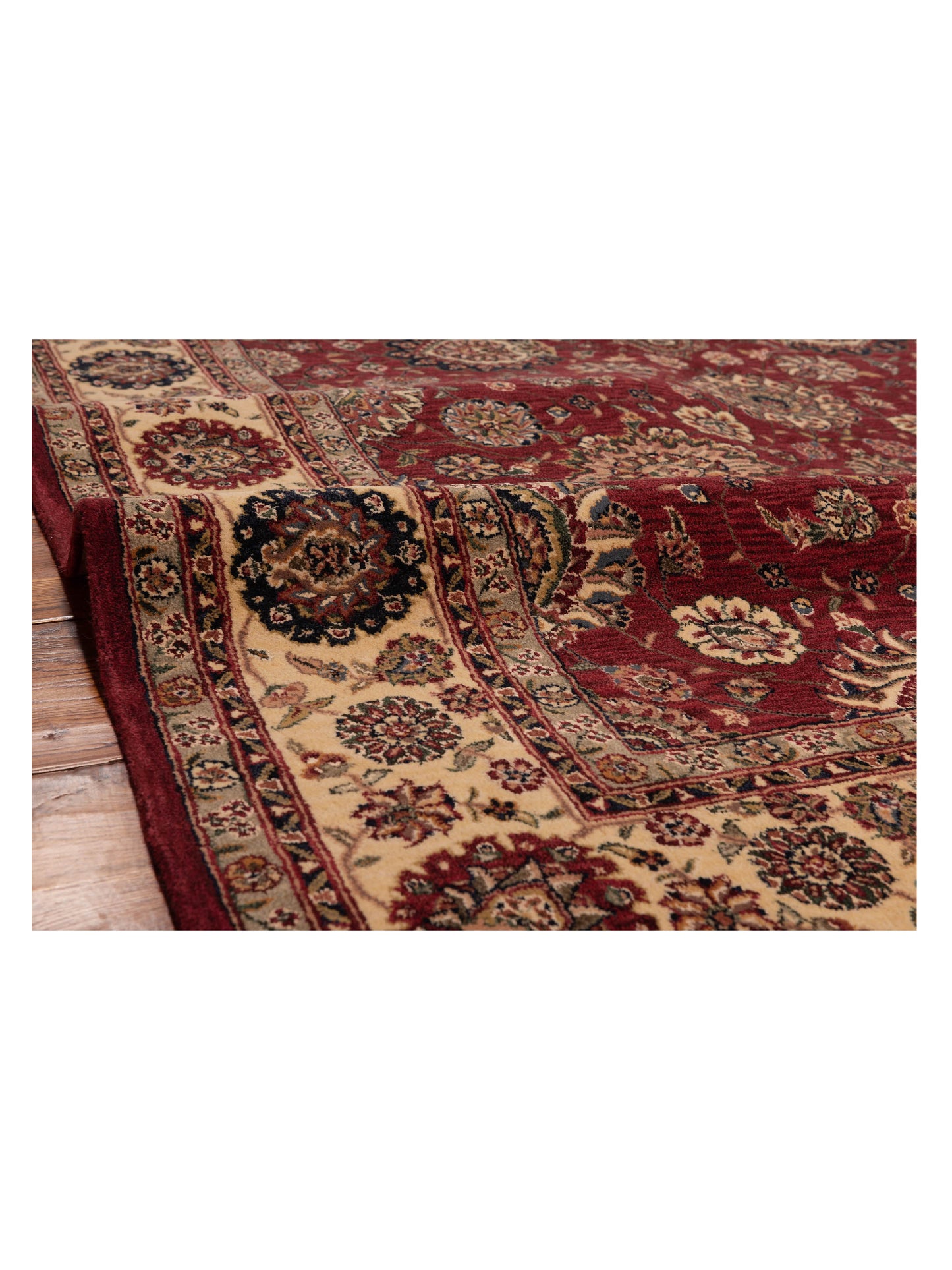 Hand Tufted 83421 Burgundy Ivory 6x9 Hand Tufted Rug