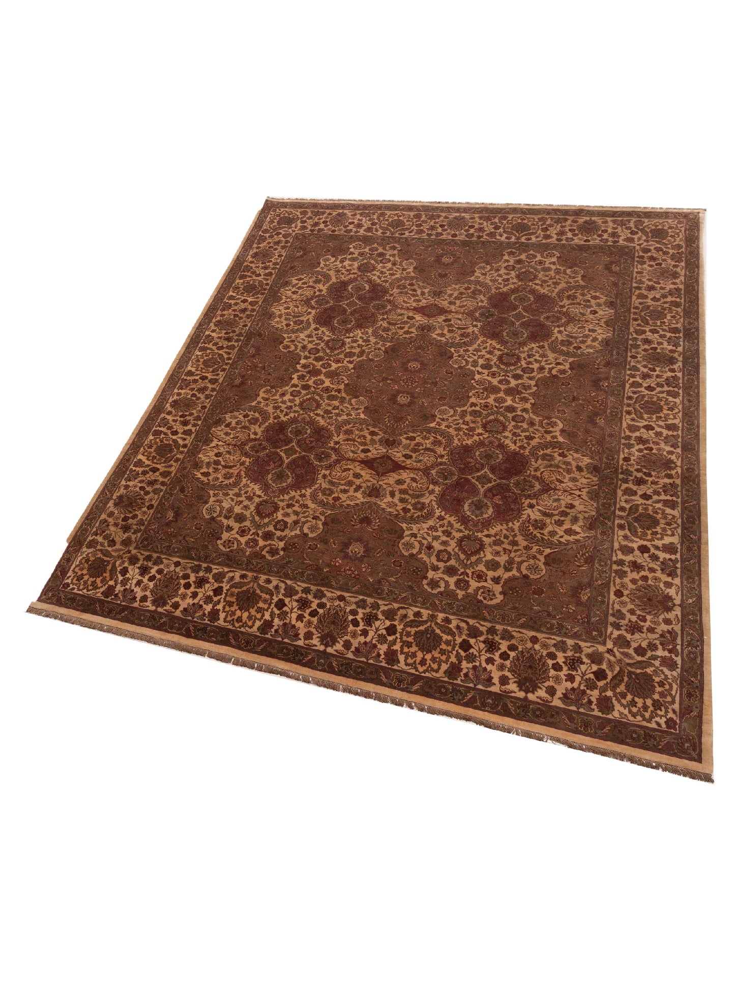 Crown 83602 Beige Beige 8.10x11.7 Hand Knotted Rug