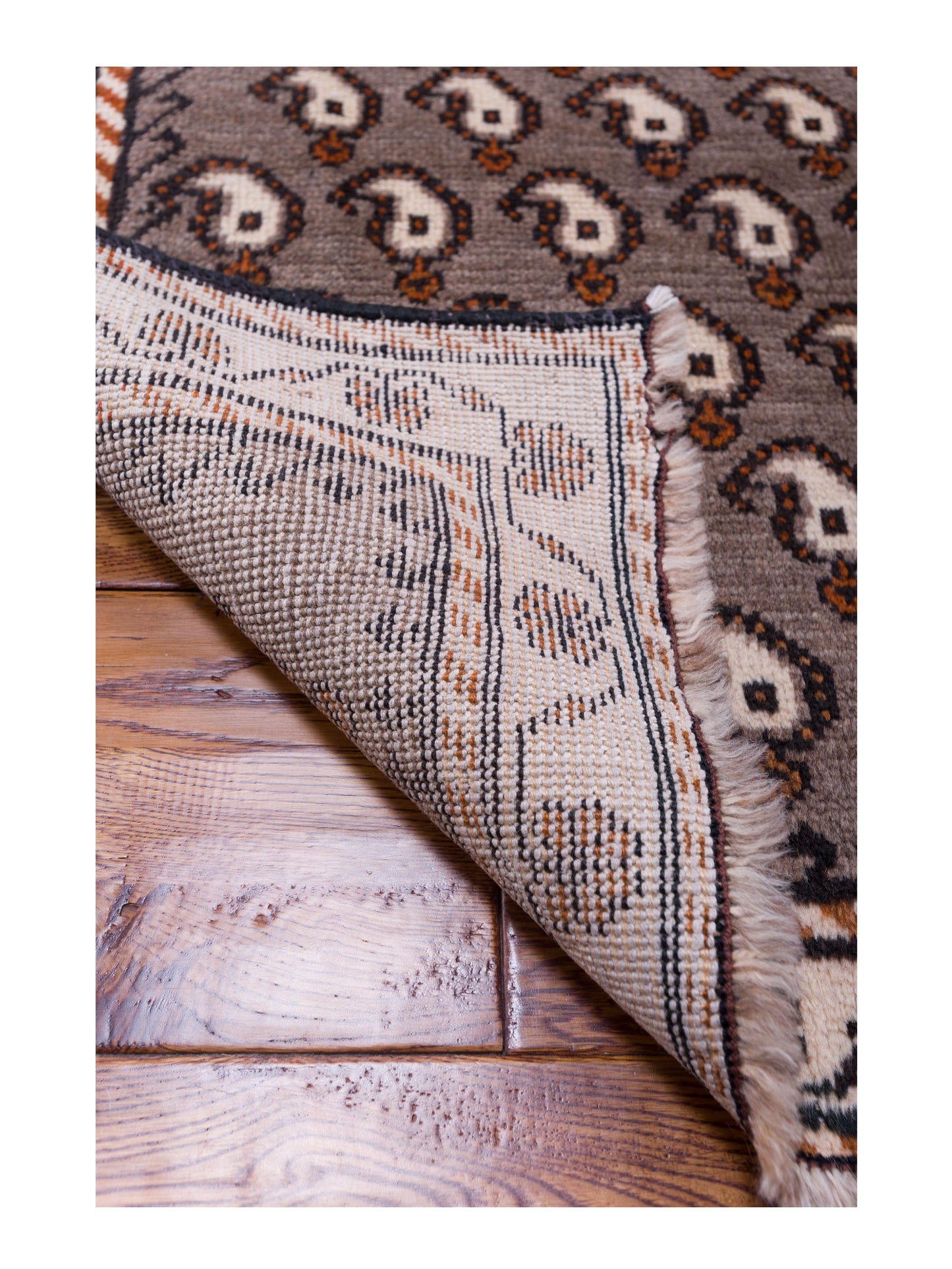 Antique Heirloom 83664 Brown Ivory 3.1x4.6 Hand Knotted Rug