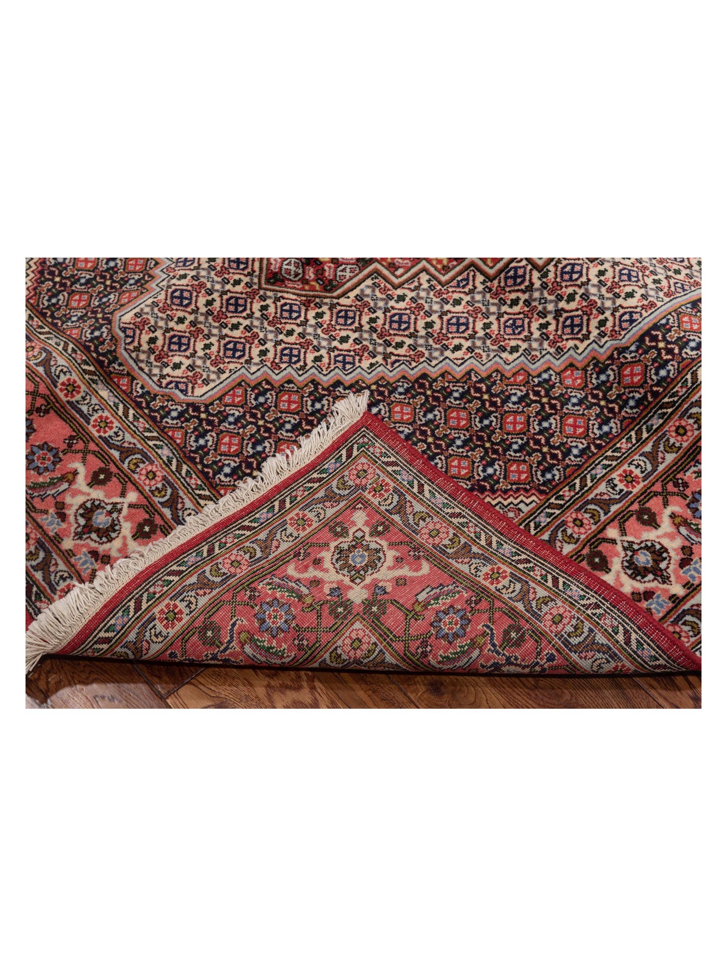 Antique Heirloom 83672 Ivory Pink 5x8.4 Hand Knotted Rug