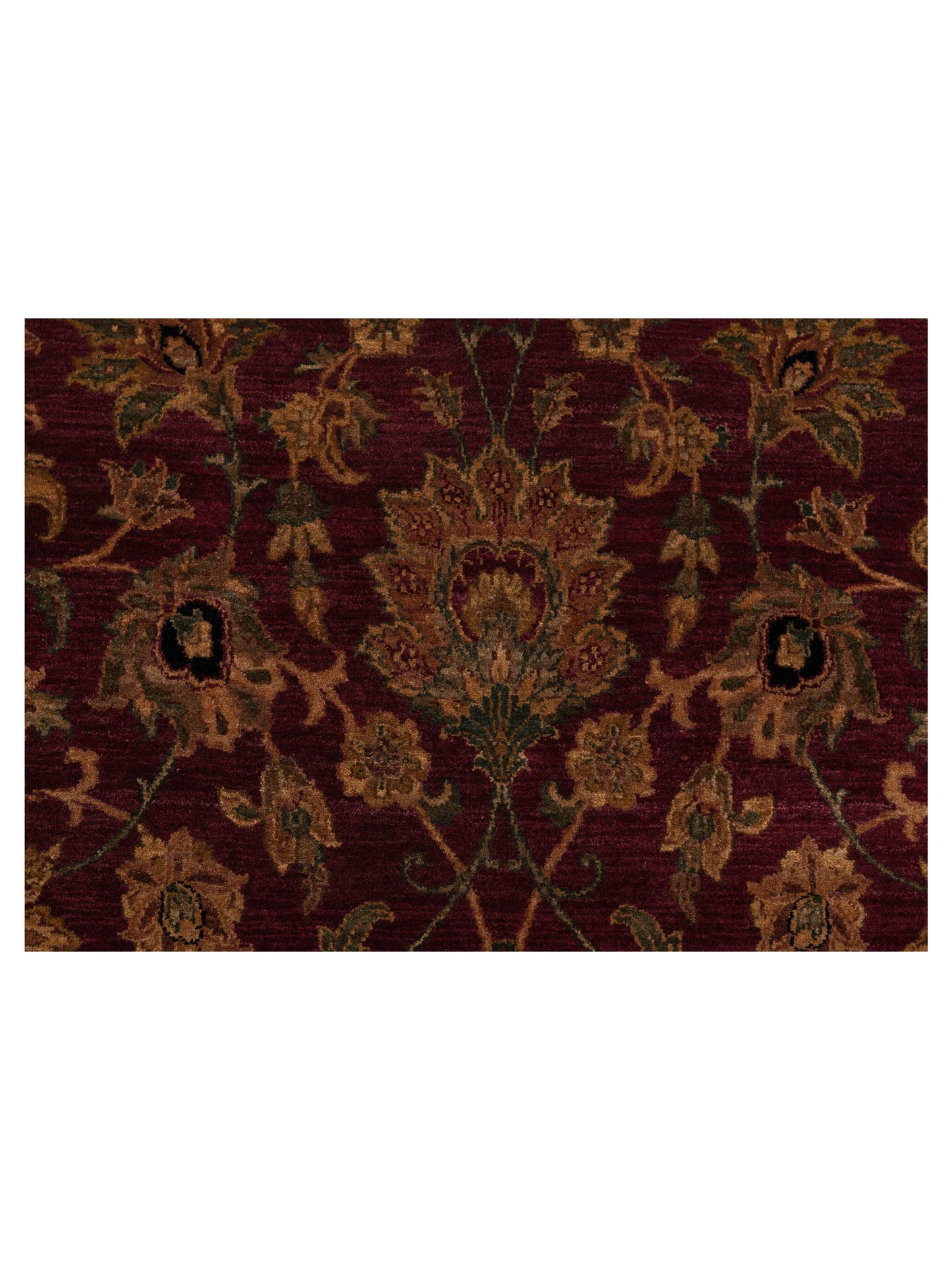 Crown 83893 Eggplant Black 9.2x12.5 Hand Knotted Rug