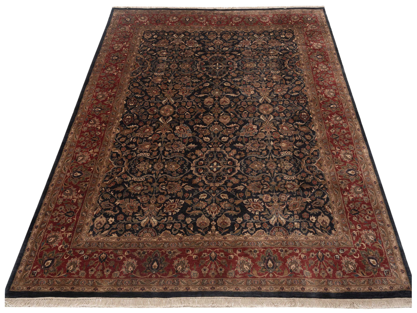 Crown 83897 Navy Red 8x9.10 Hand Knotted Rug