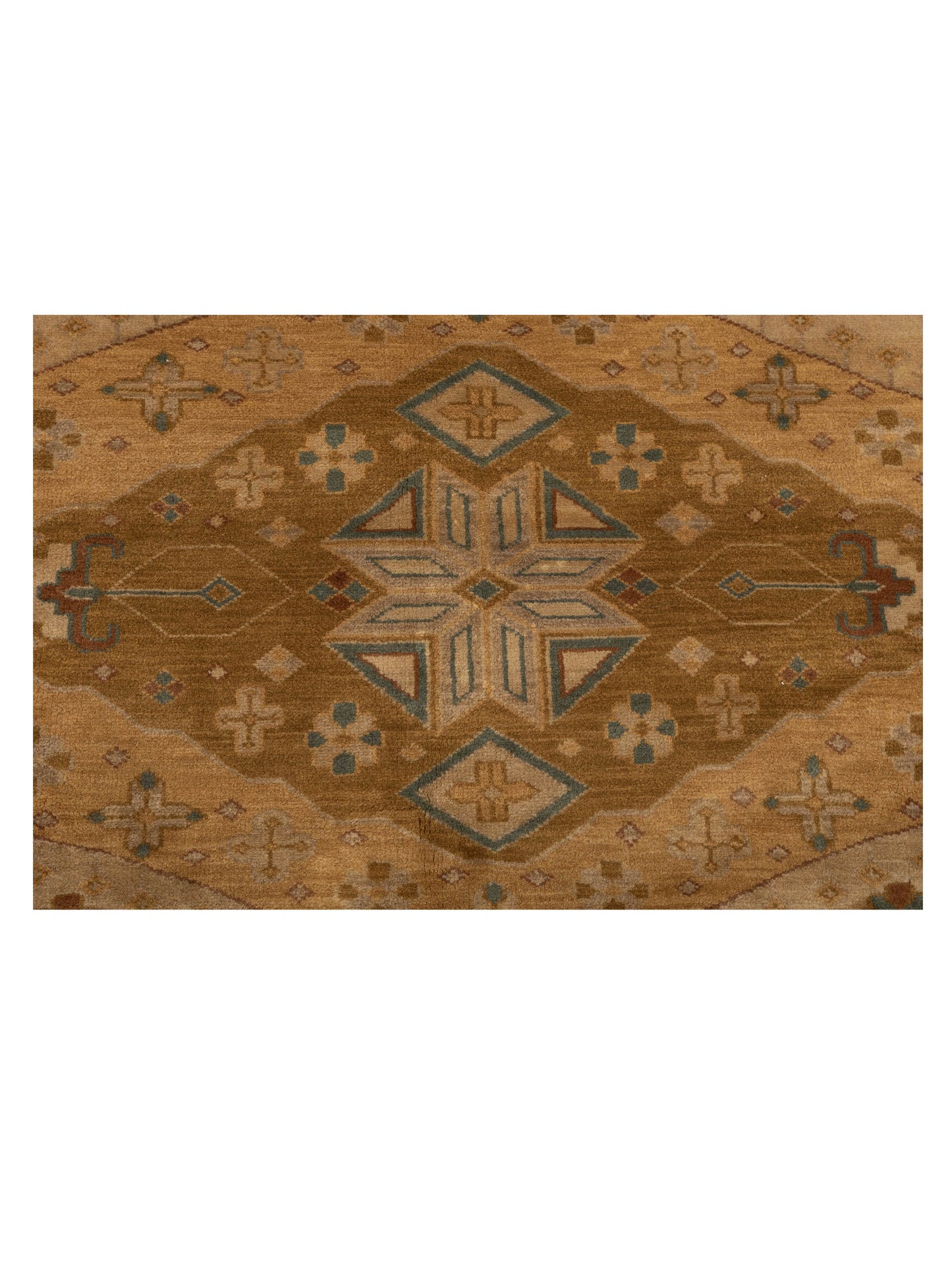 Lilac 83928 Gold Ivory 9x11.8 Hand Knotted Rug