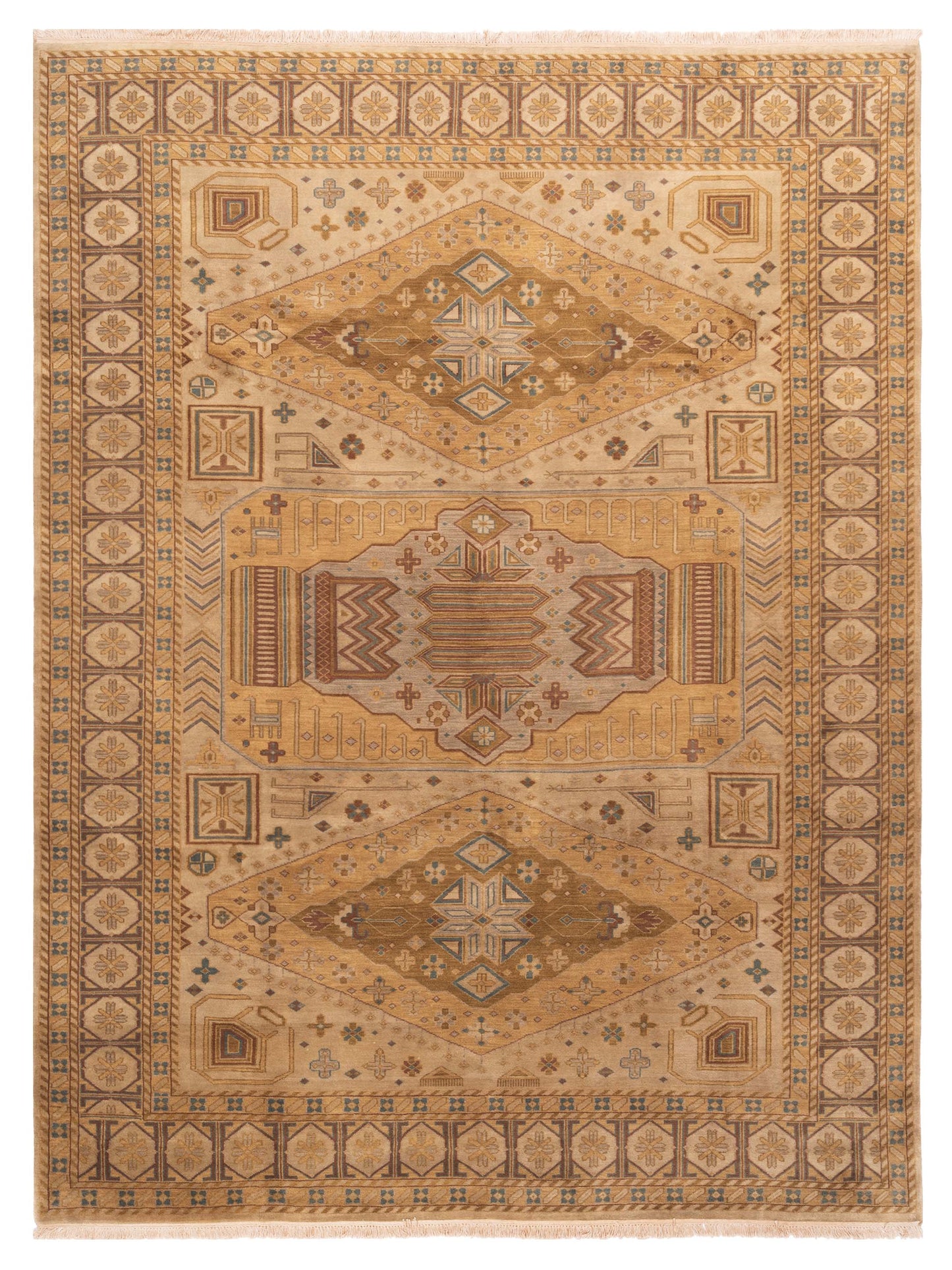 Rajpur Lilac Gold Ivory Traditional