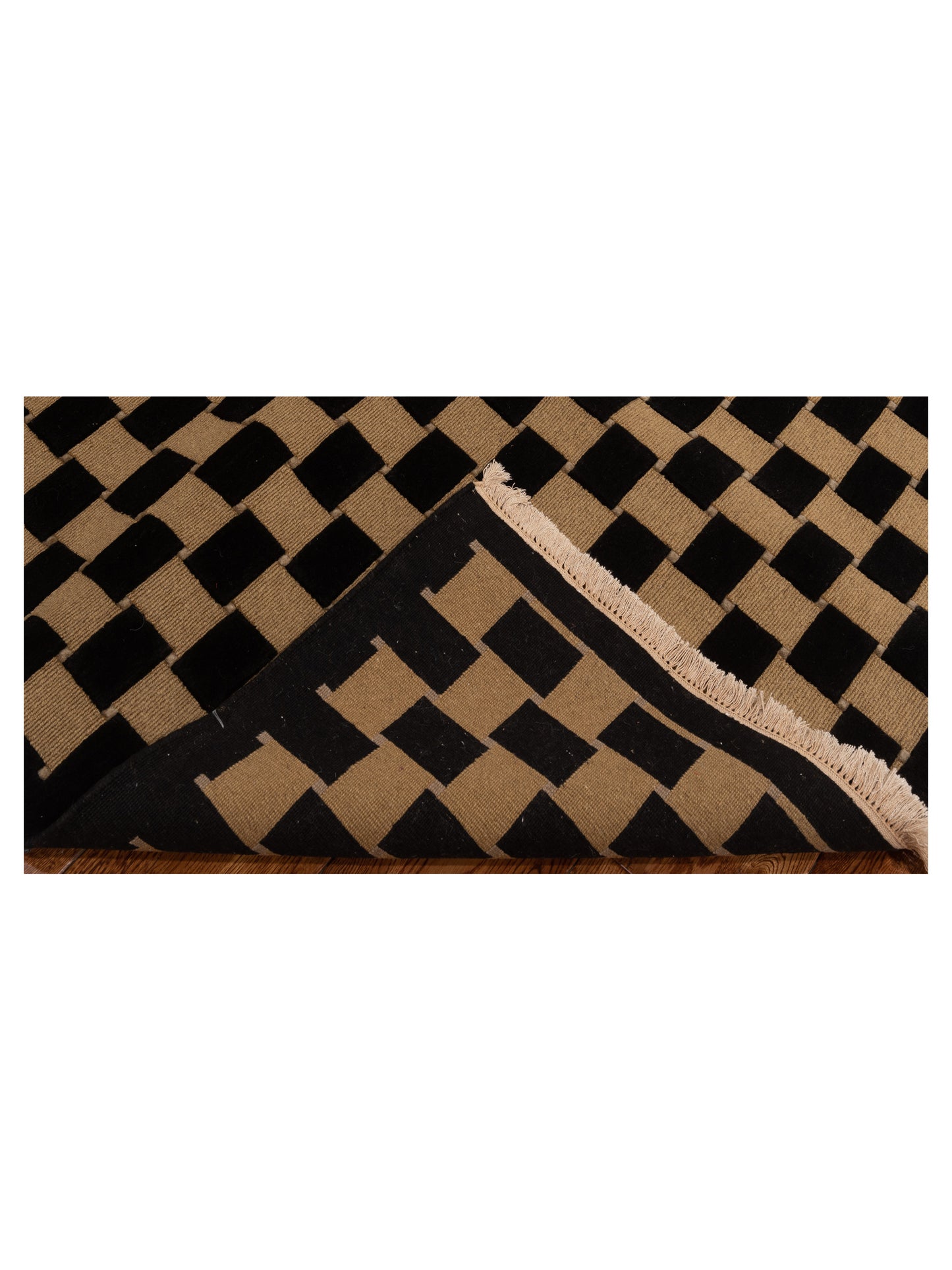 Himalayan 83976 Gold Black 8x9.9 Hand Knotted Rug
