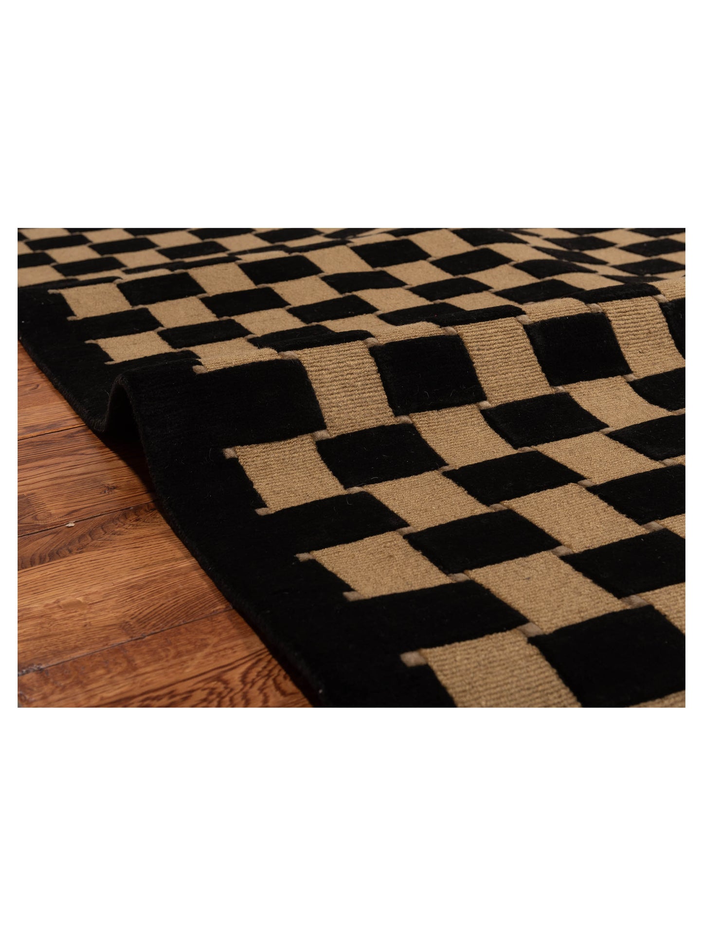 Himalayan 83976 Gold Black 8x9.9 Hand Knotted Rug