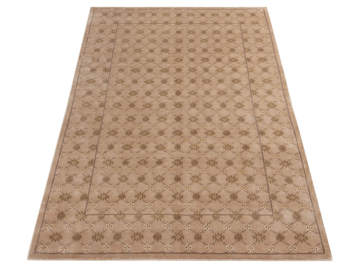 Himalayan 83978 Beige 6.1x9.1 Hand Knotted Rug