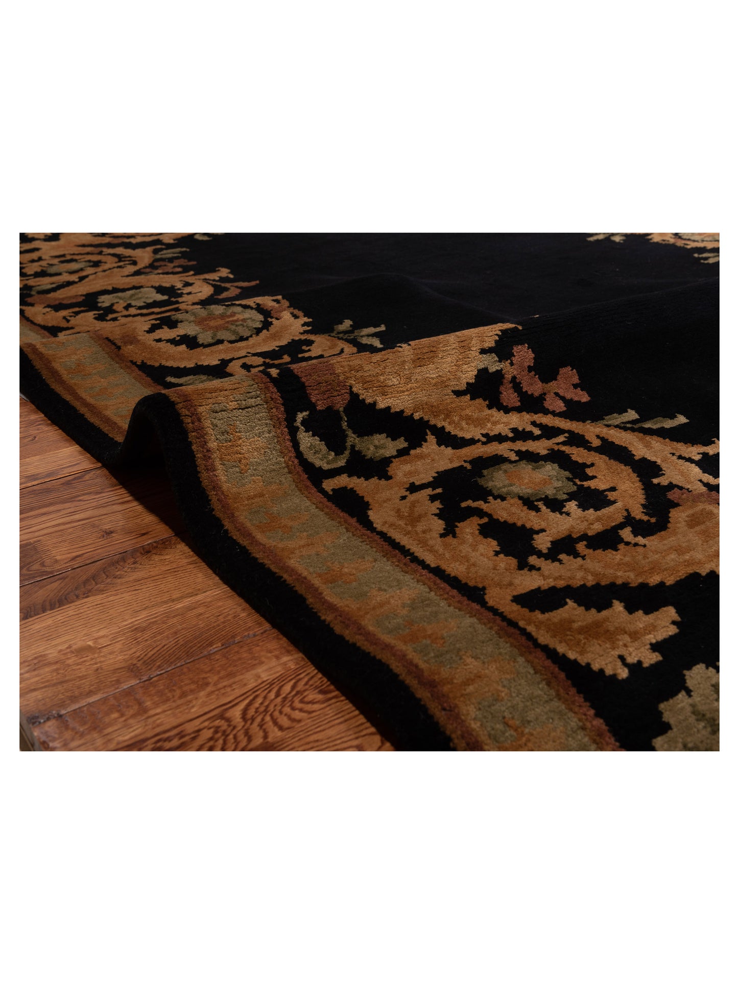 Himalayan 83981 Black 6.2x8.9 Hand Knotted Rug