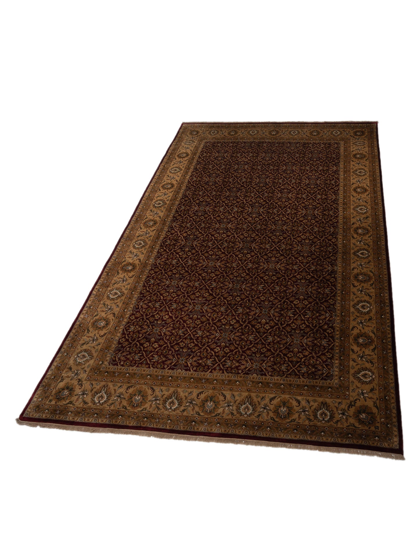 Crown 84097 Red Beige 12x18 Hand Knotted Rug