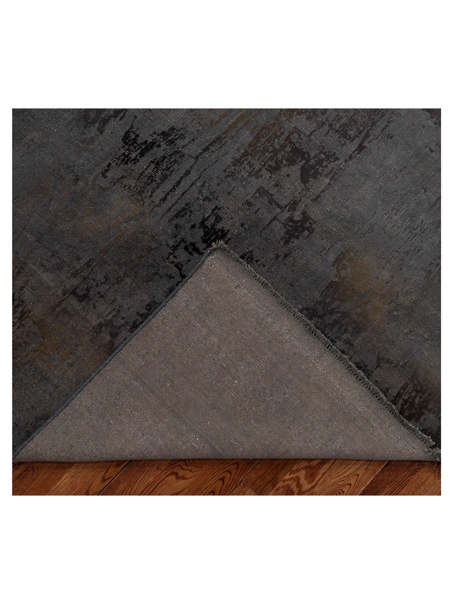 Vintage 84119 Dark Gray 7.10x9.5 Hand Knotted Rug