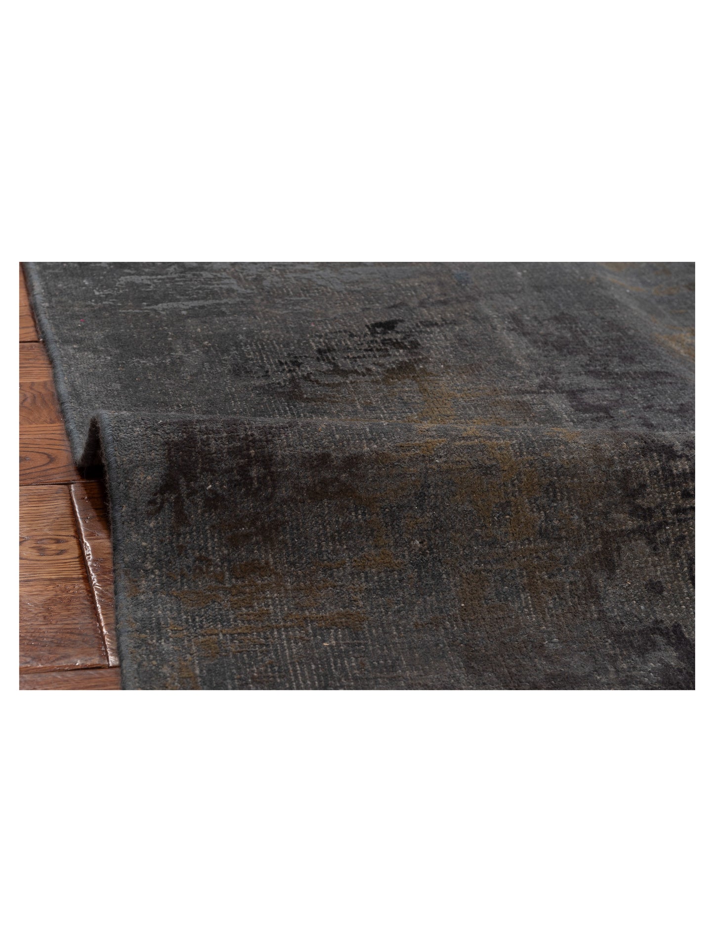 Vintage 84119 Dark Gray 7.10x9.5 Hand Knotted Rug