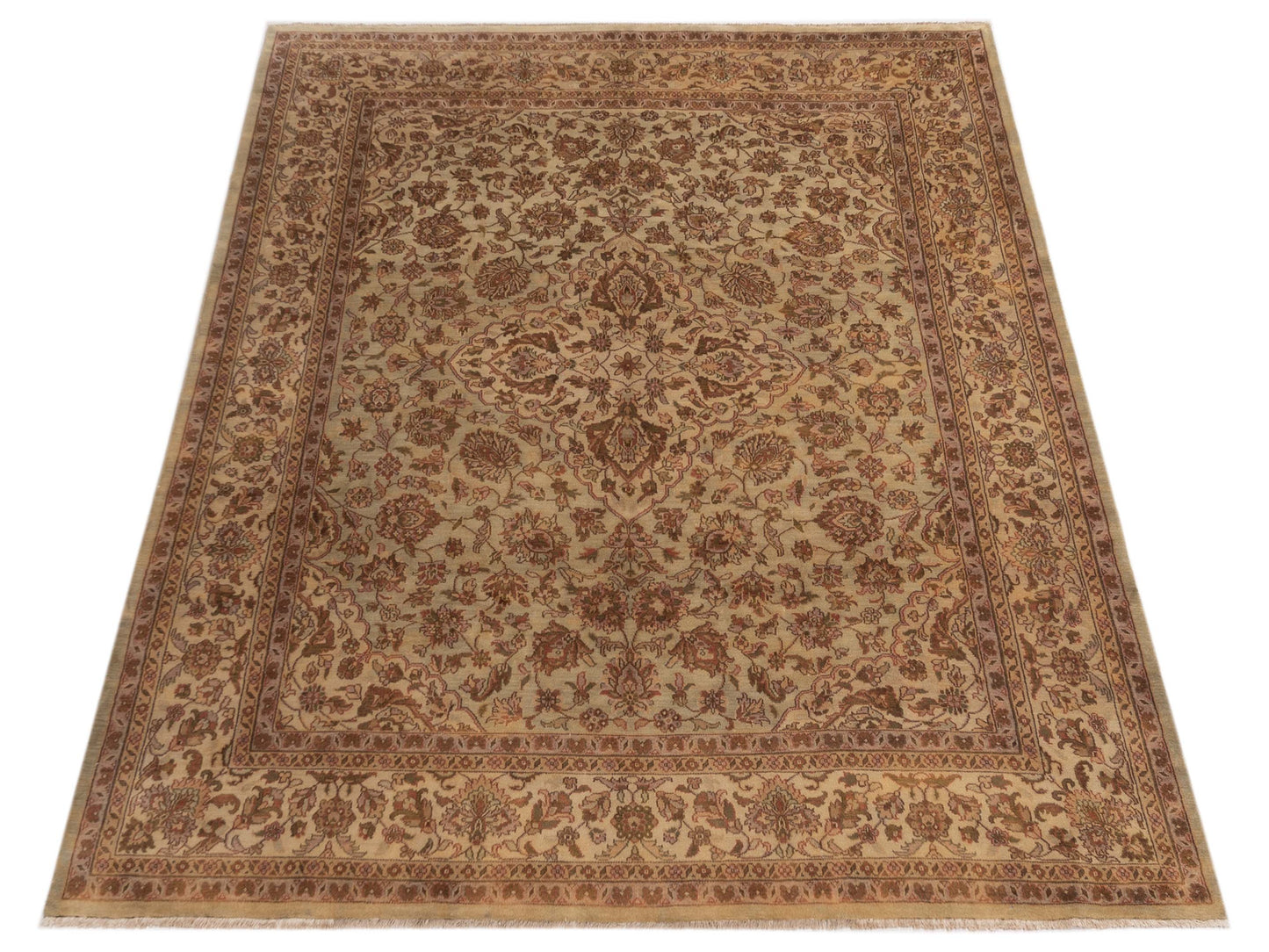 Jahan 84129 Beige Ivory 8x9.11 Hand Knotted Rug