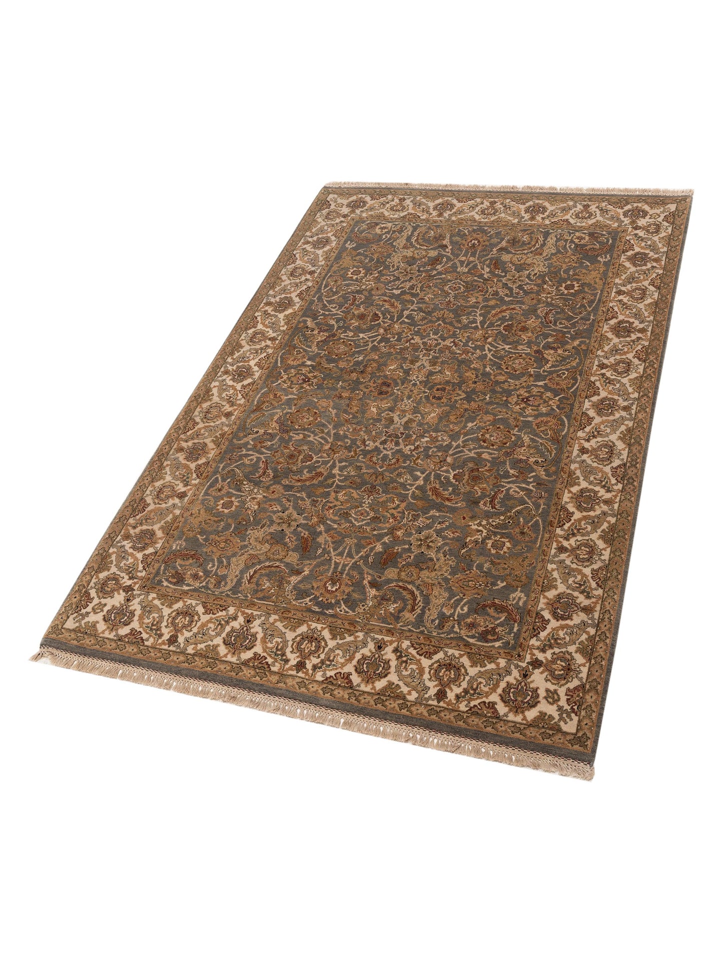 Jahan 84217 Silver Ivory 6.3x9.2 Hand Knotted Rug