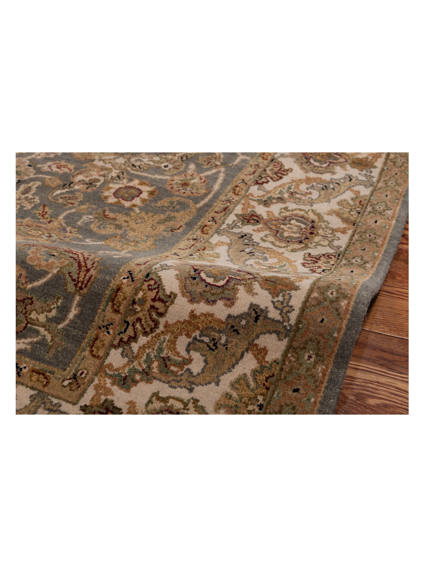 Jahan 84217 Silver Ivory 6.3x9.2 Hand Knotted Rug