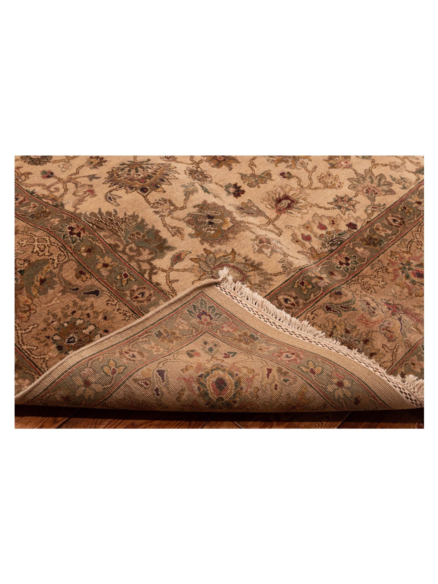 Crown 84225 Beige Camel 9.4x11.7 Hand Knotted Rug