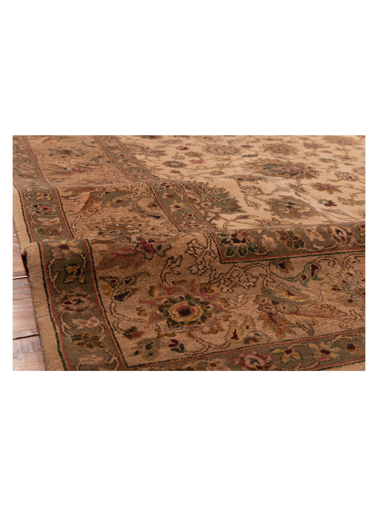 Crown 84225 Beige Camel 9.4x11.7 Hand Knotted Rug