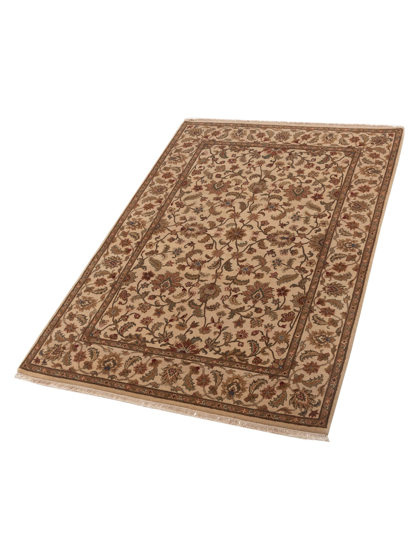 Crown 84227 Ivory Ivory 6.1x9.2 Hand Knotted Rug