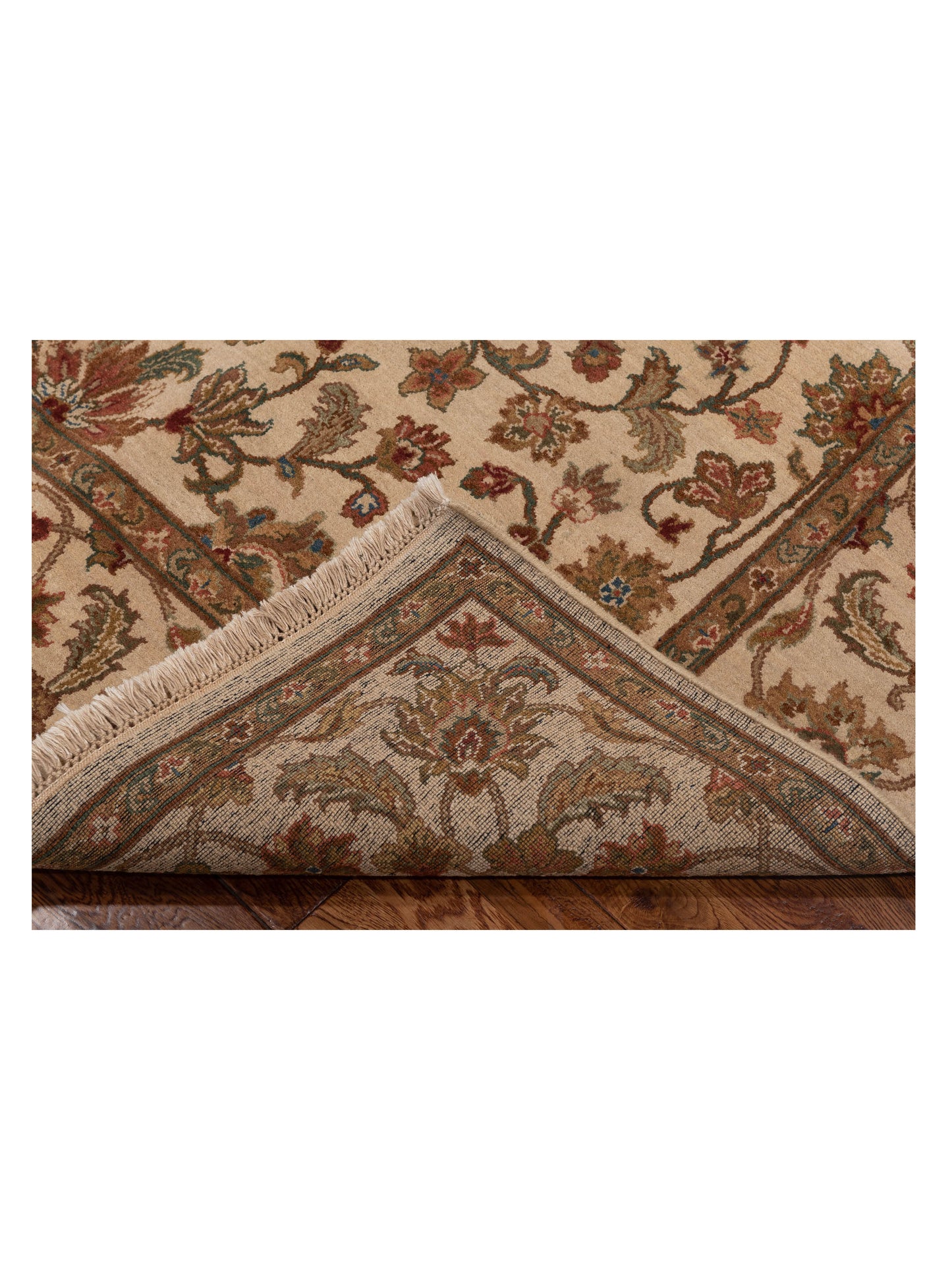 Crown 84227 Ivory Ivory 6.1x9.2 Hand Knotted Rug