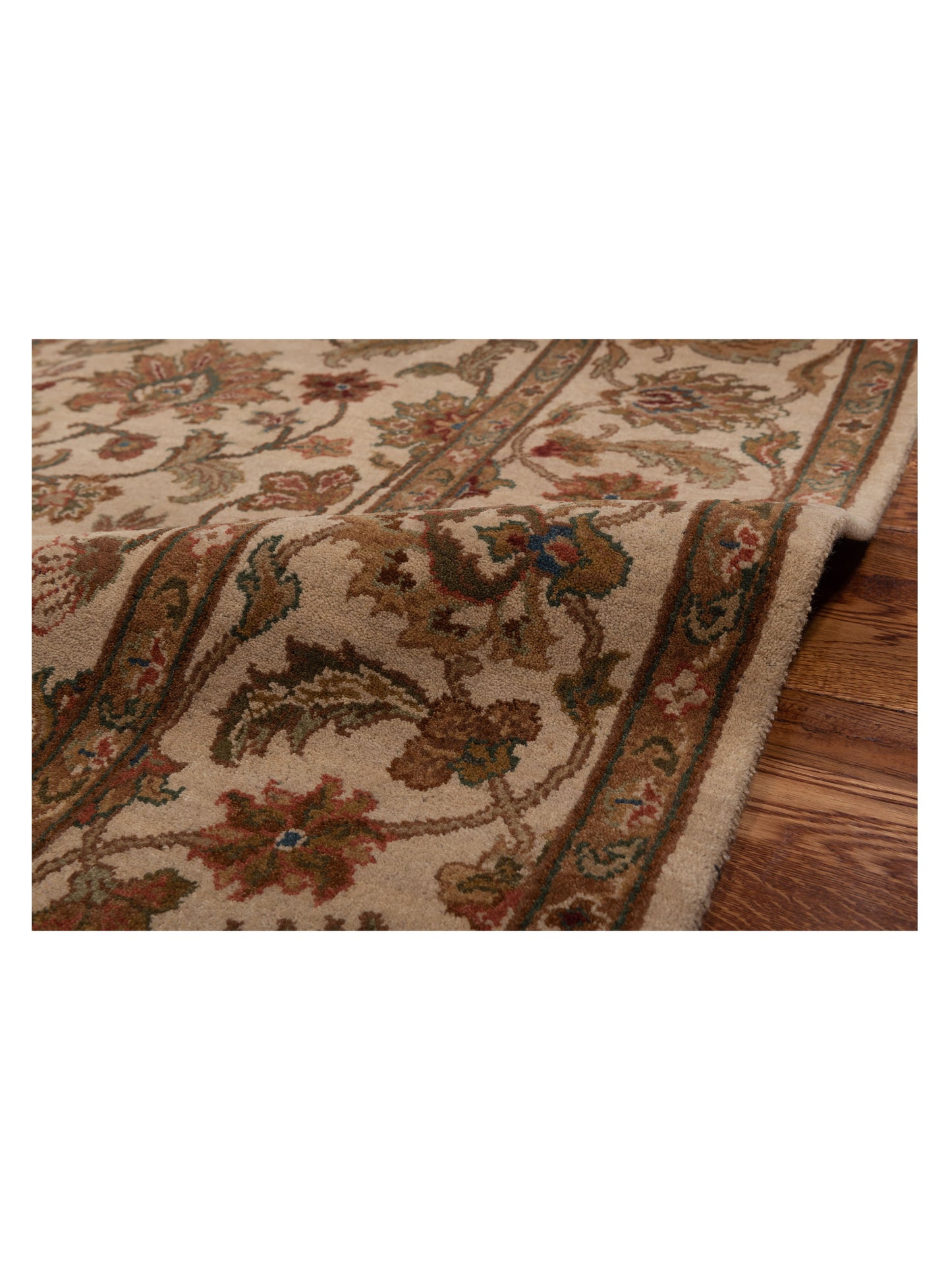 Crown 84227 Ivory Ivory 6.1x9.2 Hand Knotted Rug
