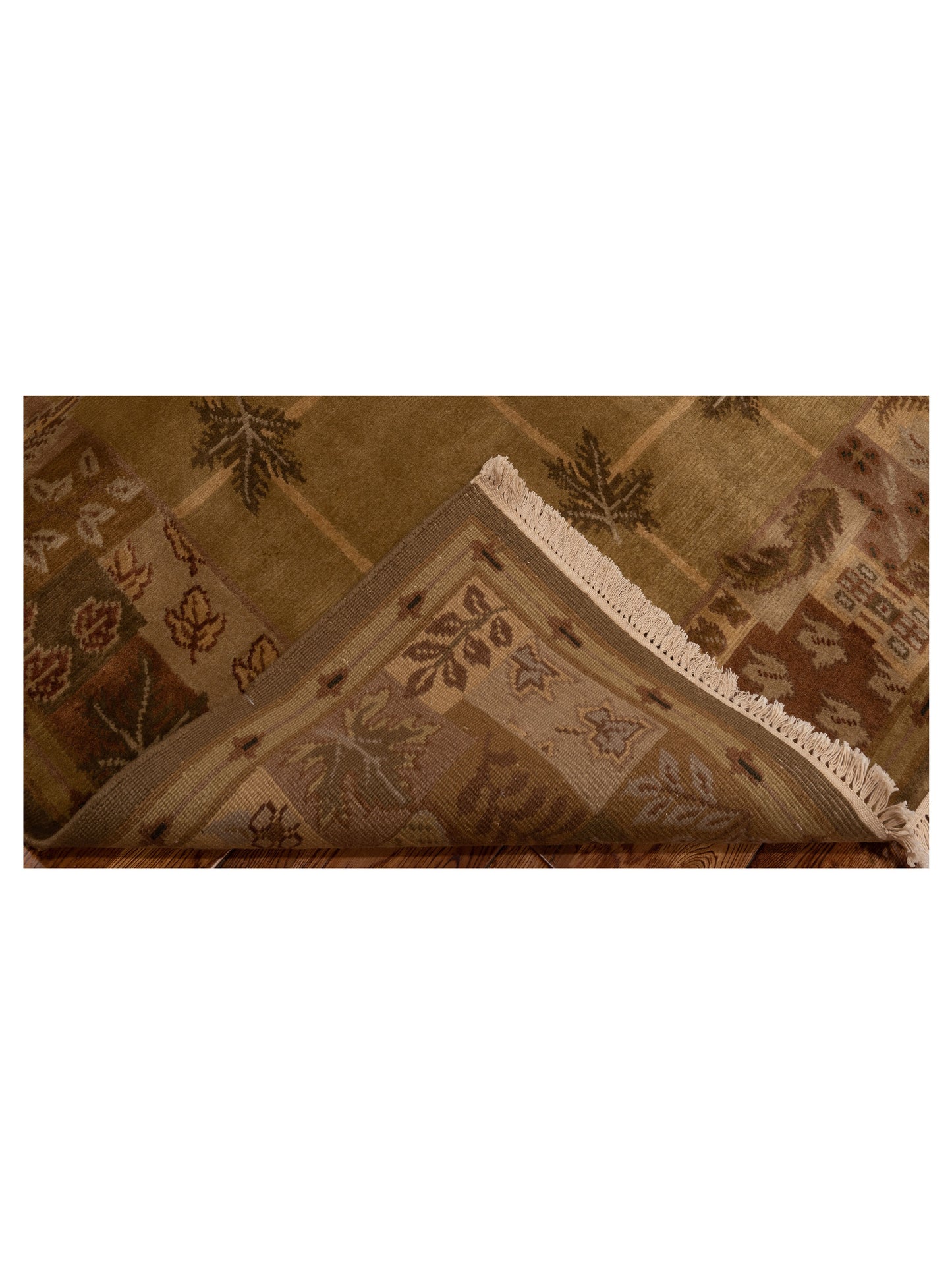 Himalayan 84253 Olive Brown 5.6x8.5 Hand Knotted Rug