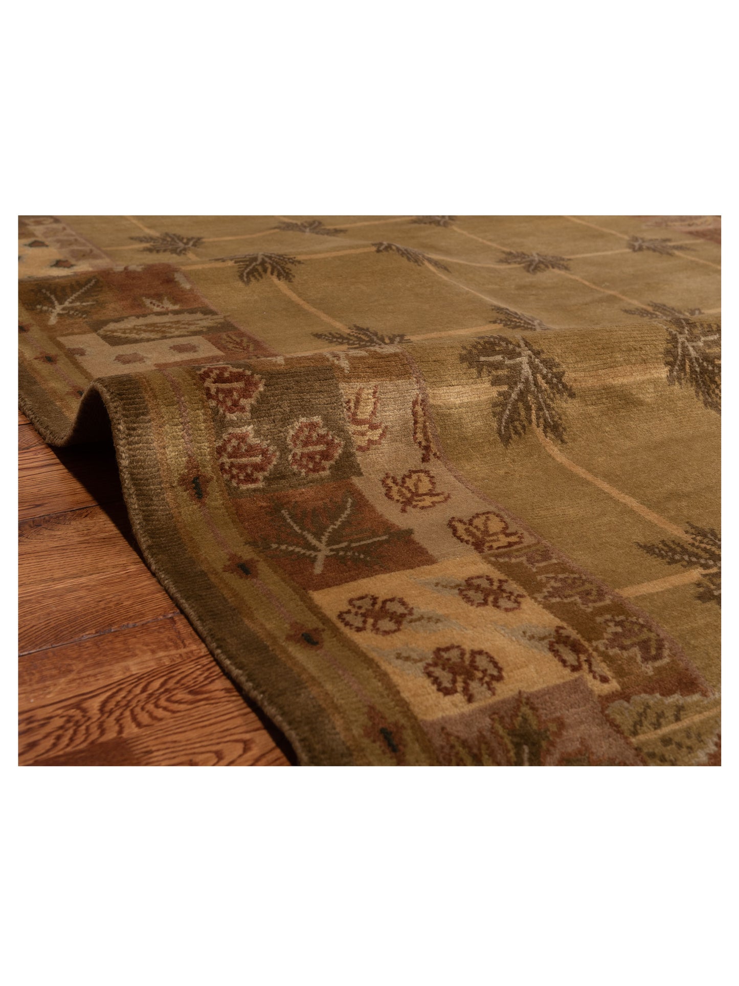 Himalayan 84253 Olive Brown 5.6x8.5 Hand Knotted Rug
