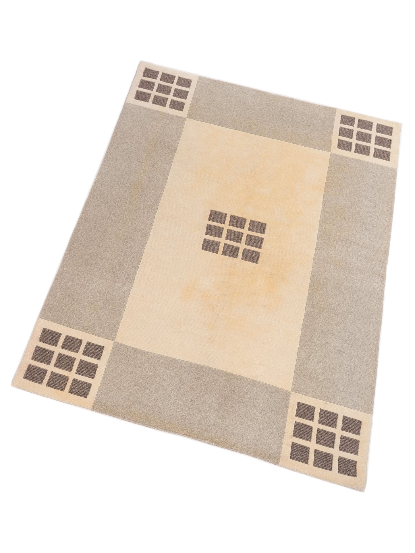 Himalayan 84265 Ivory Gray 5.8x7.11 Hand Knotted Rug