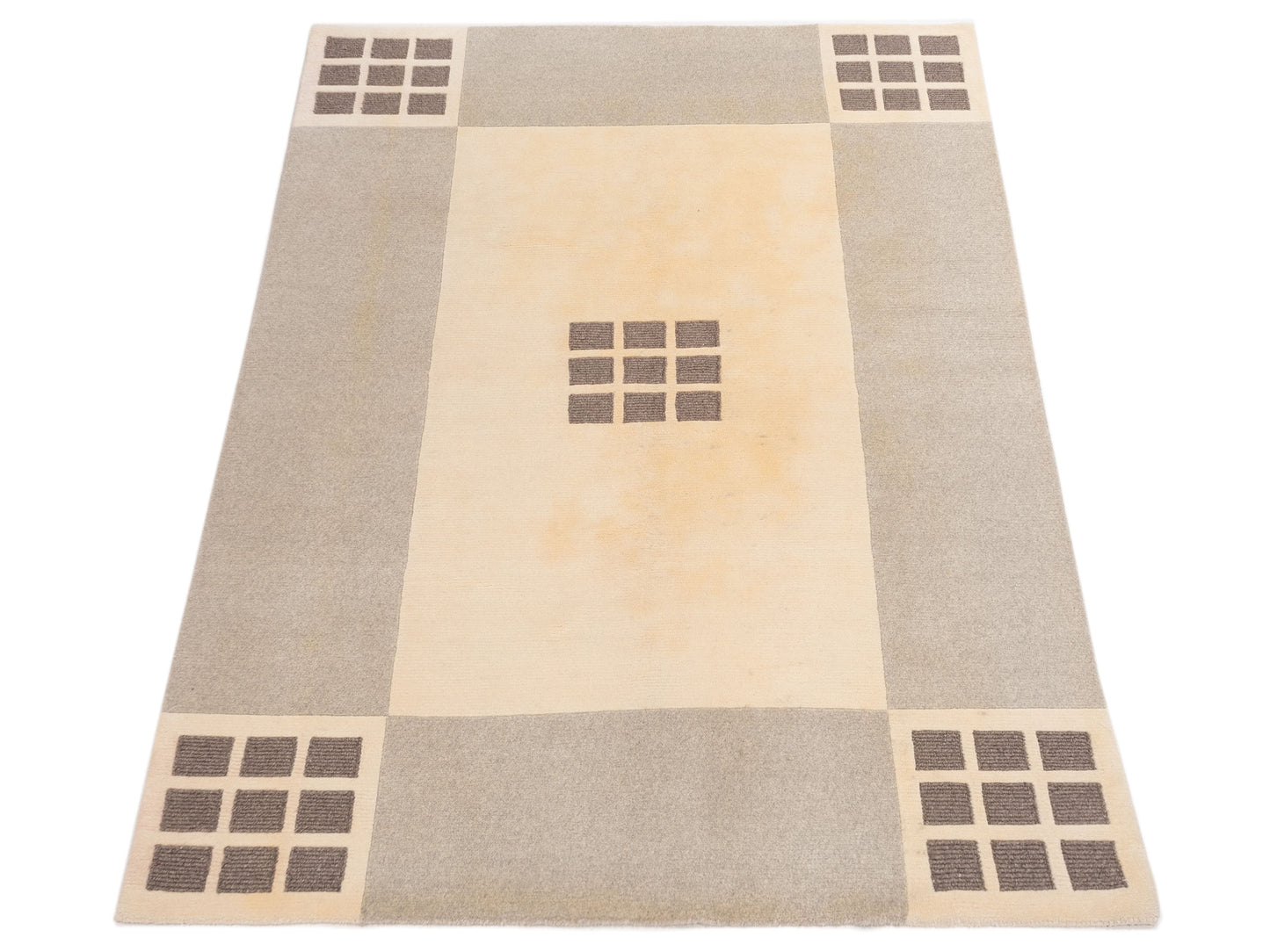 Himalayan 84265 Ivory Gray 5.8x7.11 Hand Knotted Rug