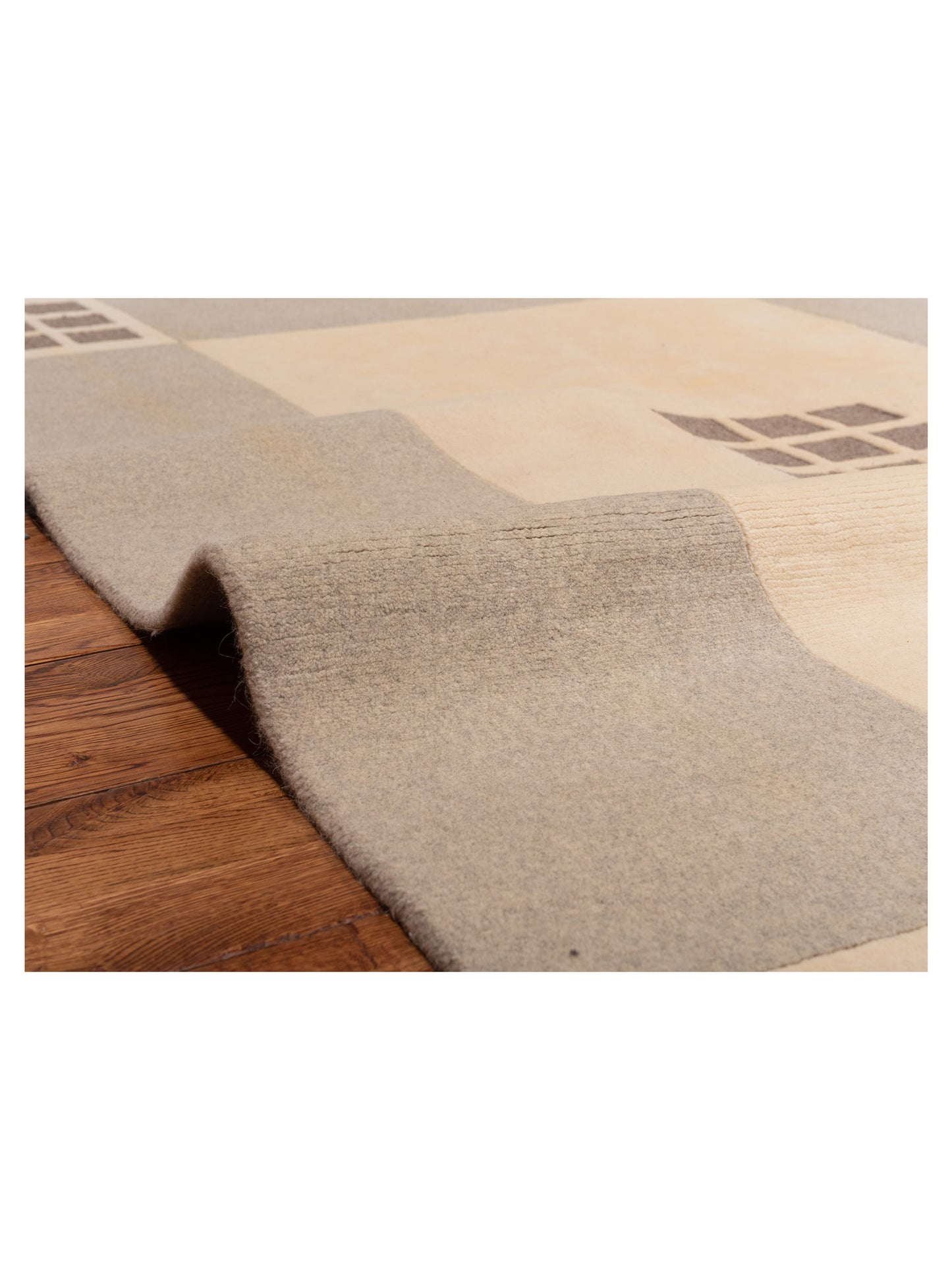 Himalayan 84265 Ivory Gray 5.8x7.11 Hand Knotted Rug