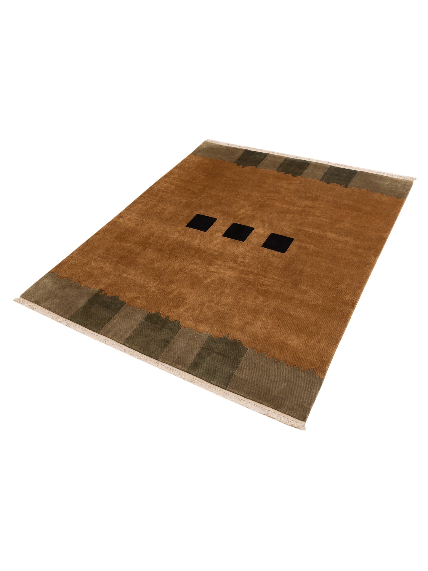 Himalayan 84330 Brown Green 8x10 Hand Knotted Rug