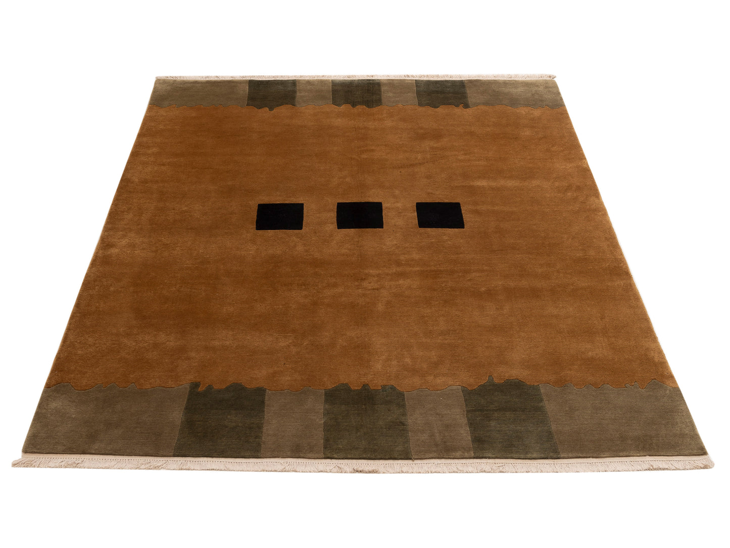 Himalayan 84330 Brown Green 8x10 Hand Knotted Rug