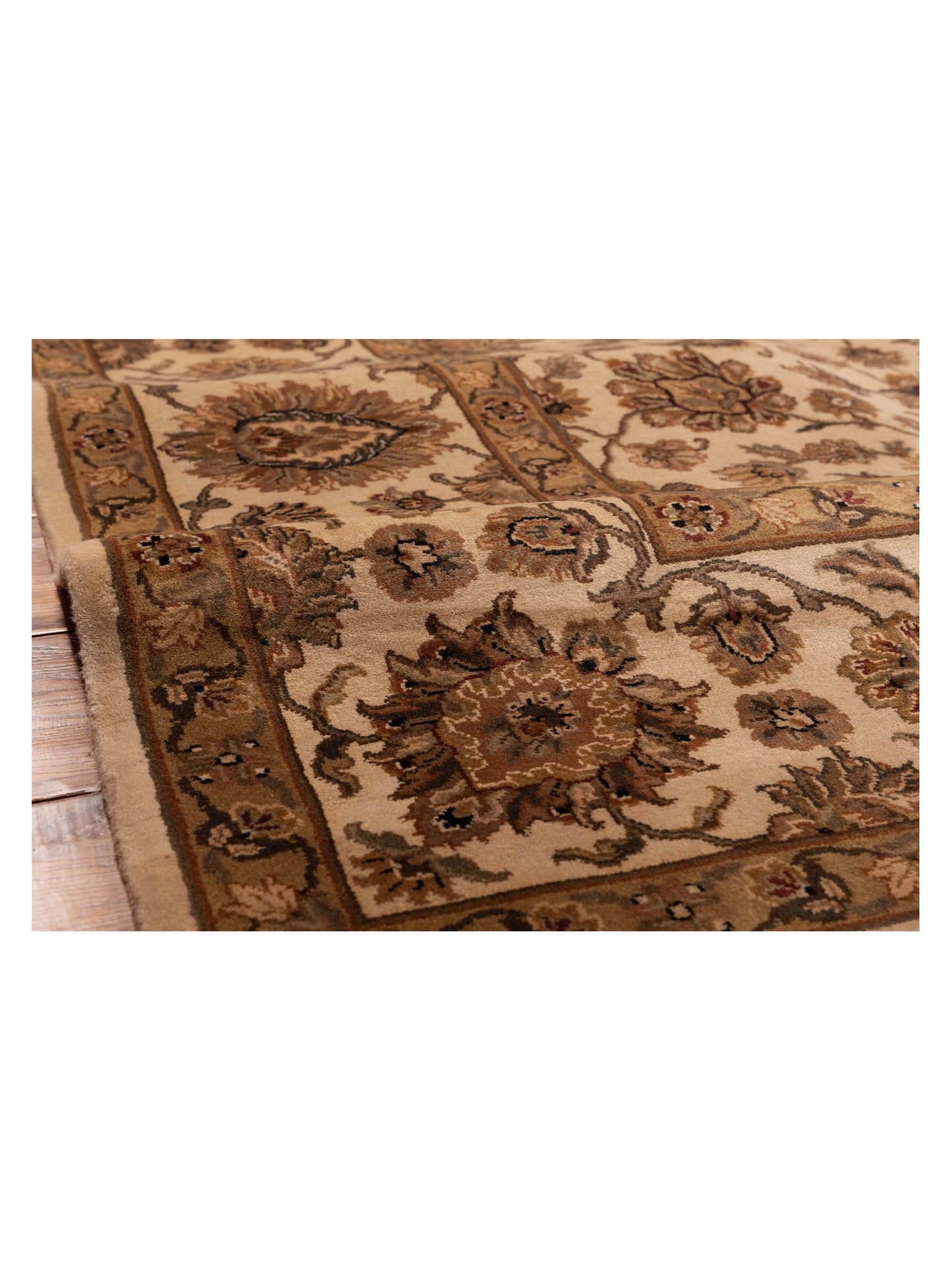 Crown 84579 Beige Ivory 9.4x12.1 Hand Knotted Rug