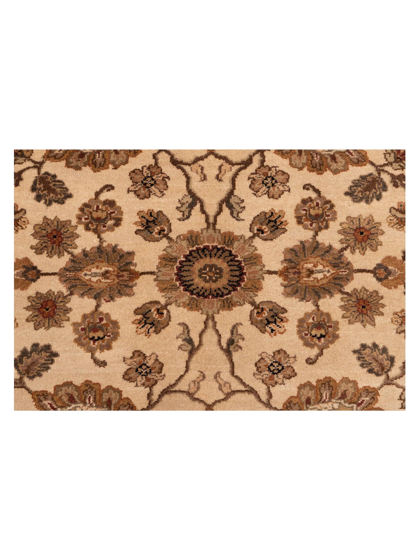 Crown 84579 Beige Ivory 9.4x12.1 Hand Knotted Rug