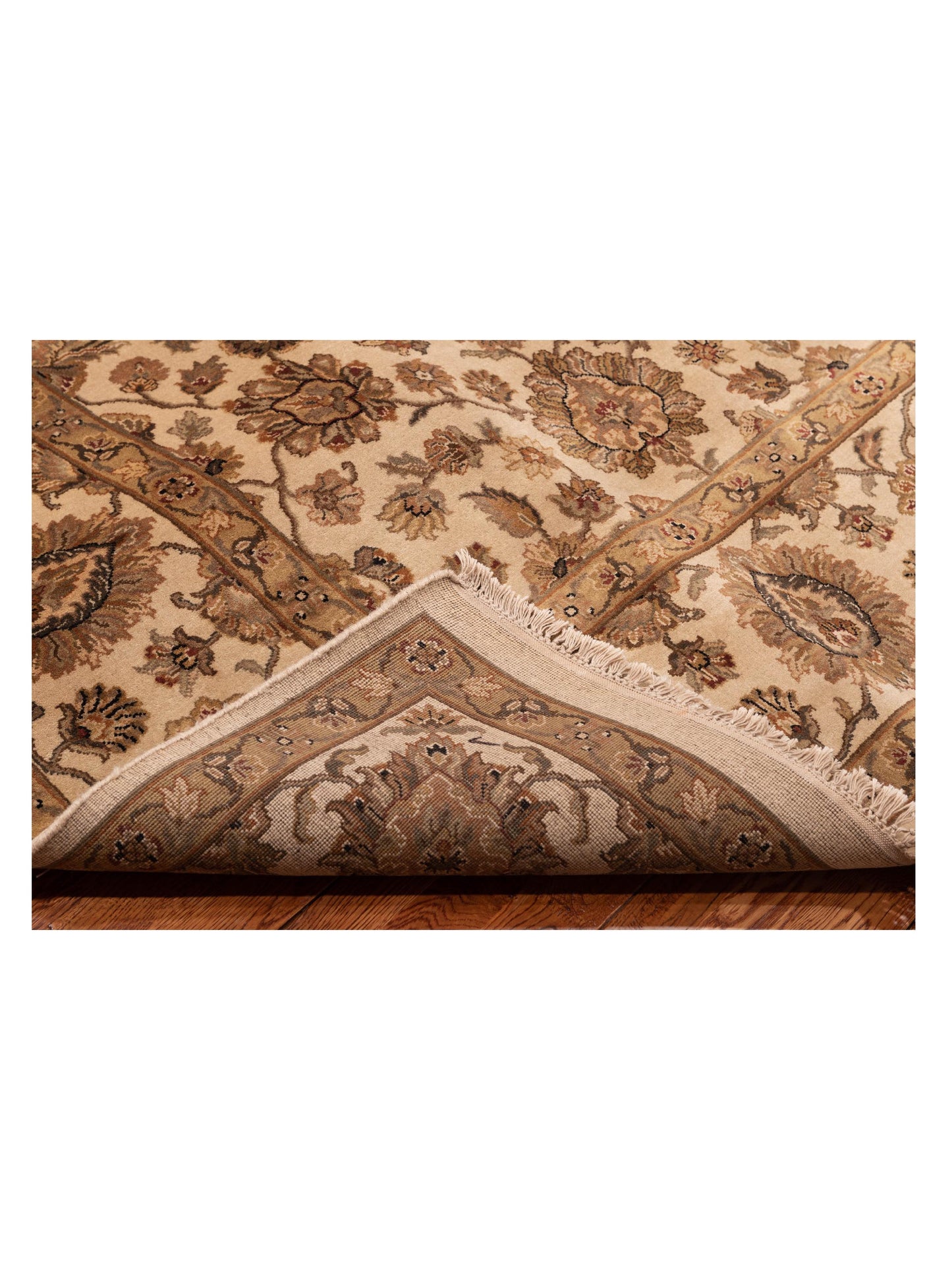 Crown 84579 Beige Ivory 9.4x12.1 Hand Knotted Rug