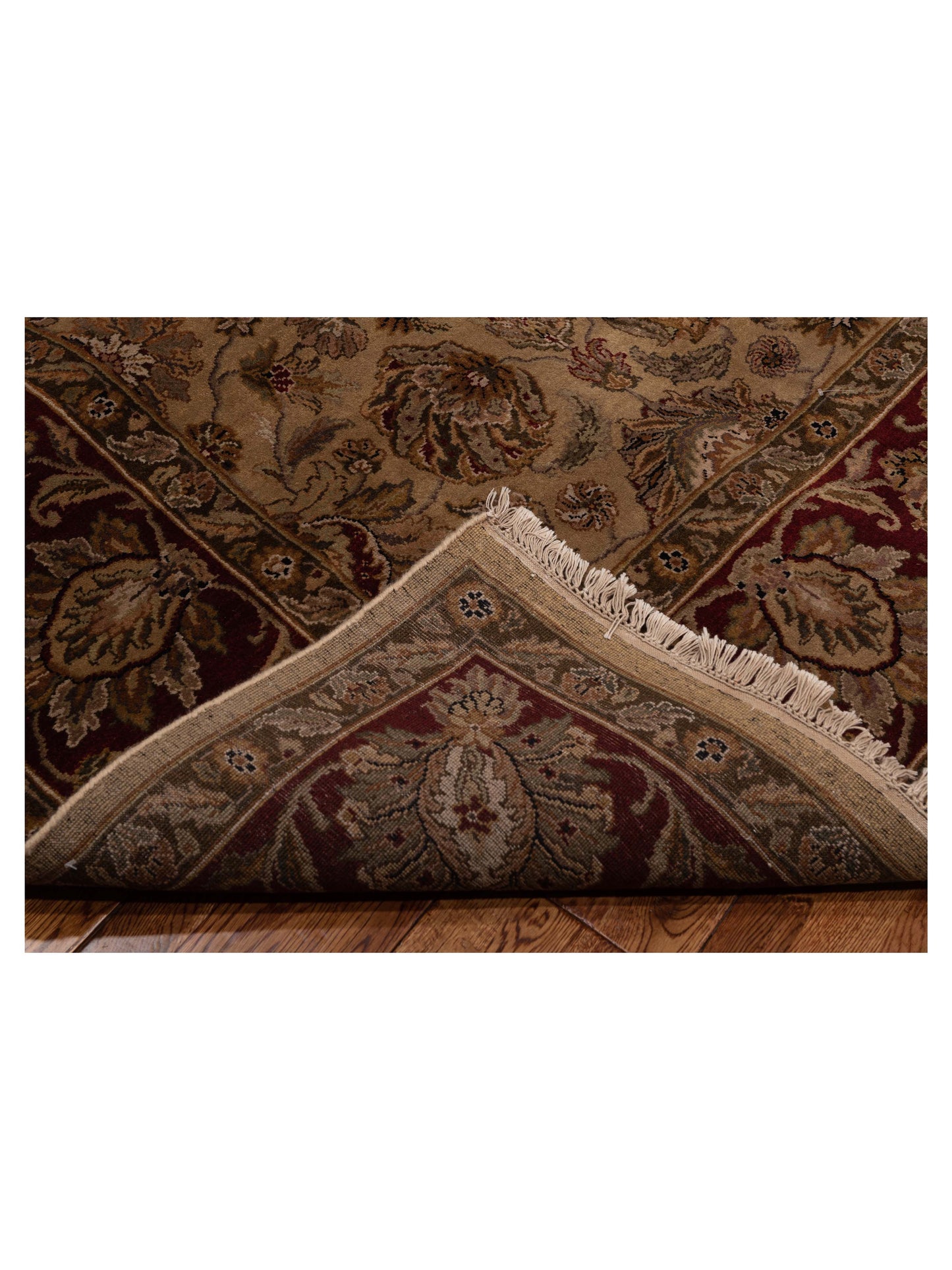Crown 84581 Light Brown Red 8.2x9.11 Hand Knotted Rug