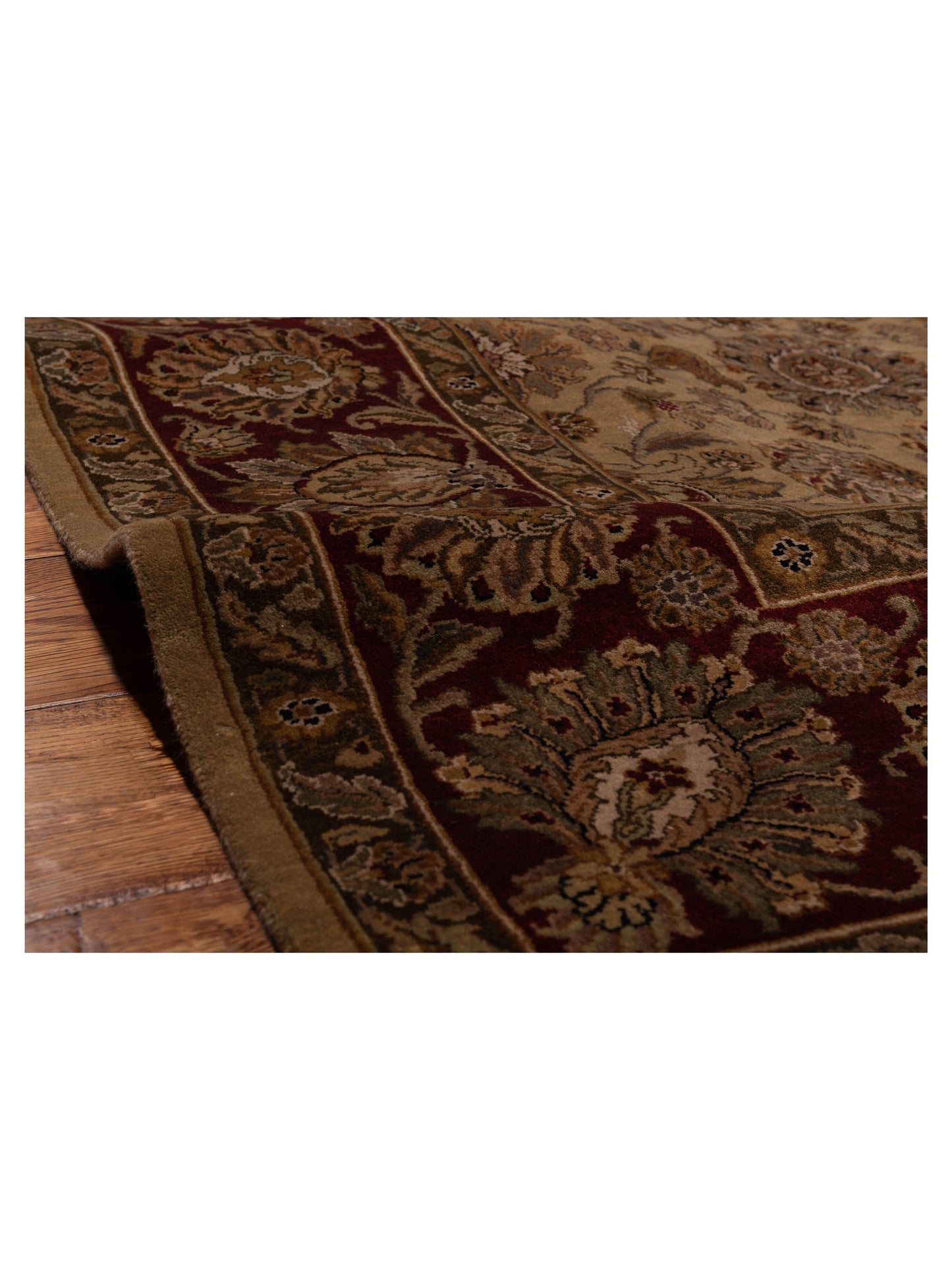 Crown 84581 Light Brown Red 8.2x9.11 Hand Knotted Rug