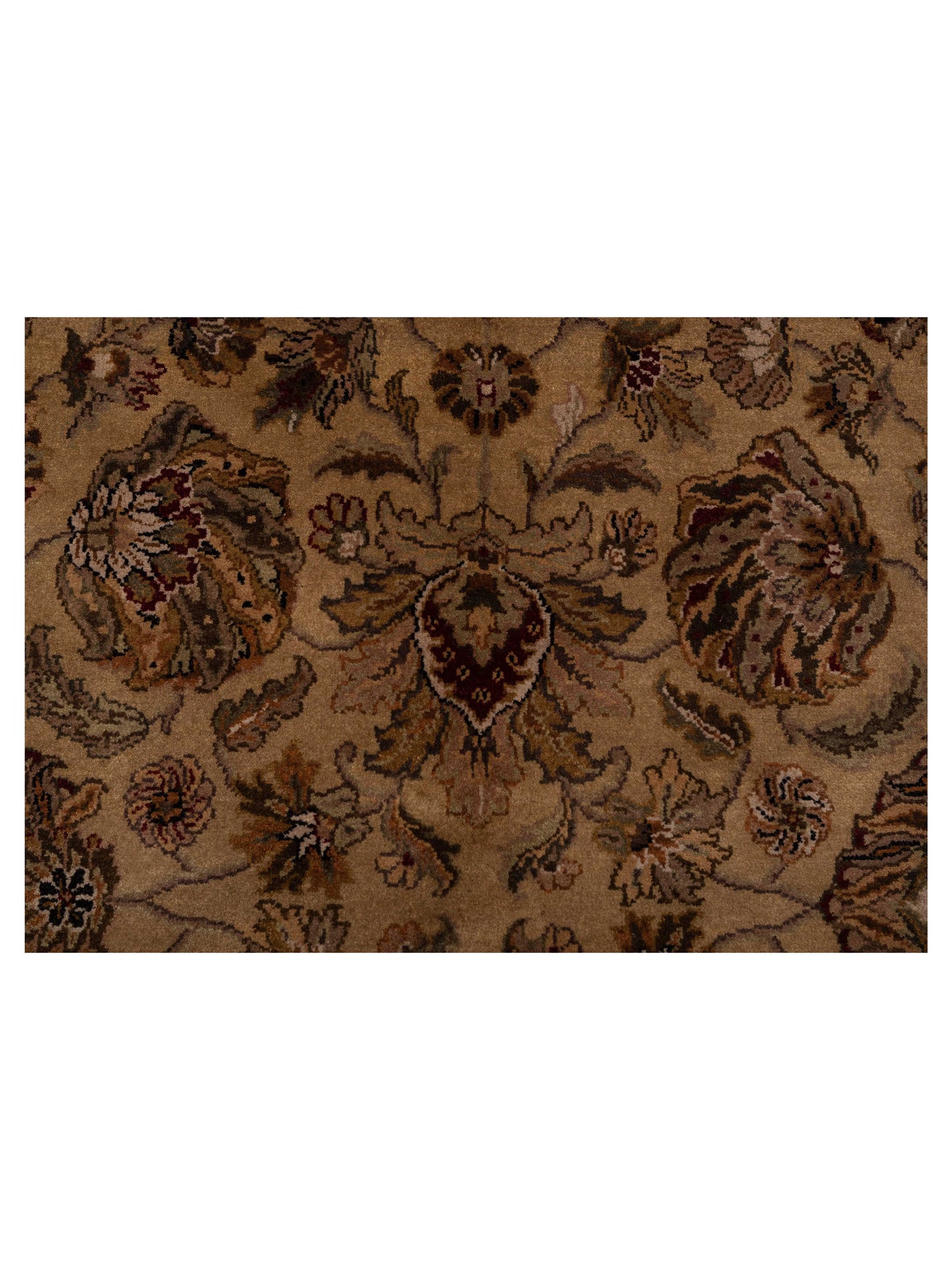 Crown 84581 Light Brown Red 8.2x9.11 Hand Knotted Rug