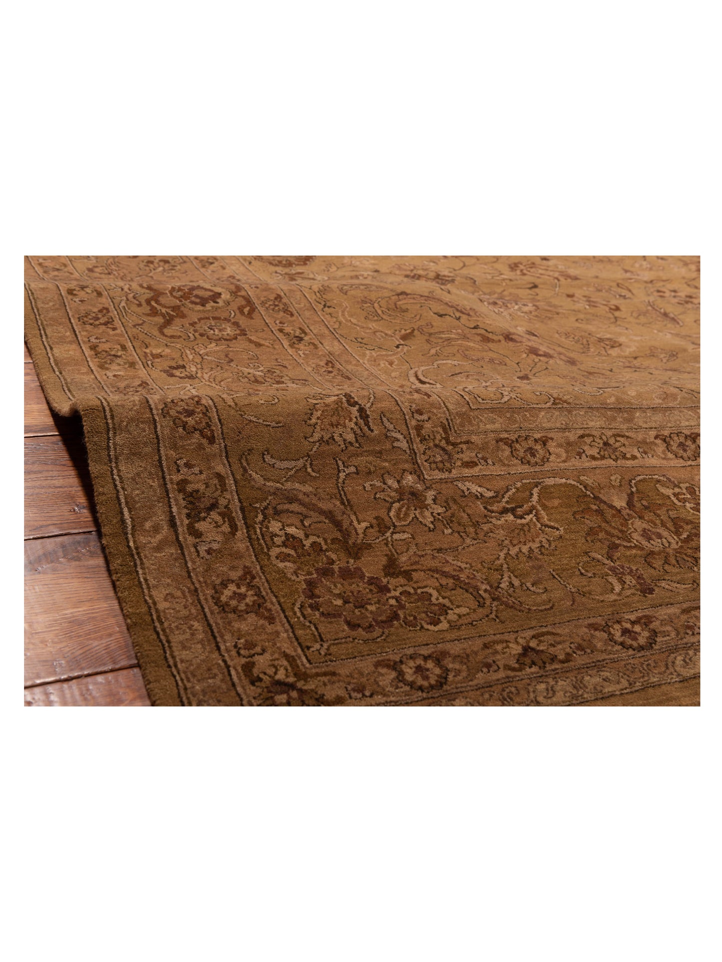 Crown 84592 Camel Brown 9x11.10 Hand Knotted Rug