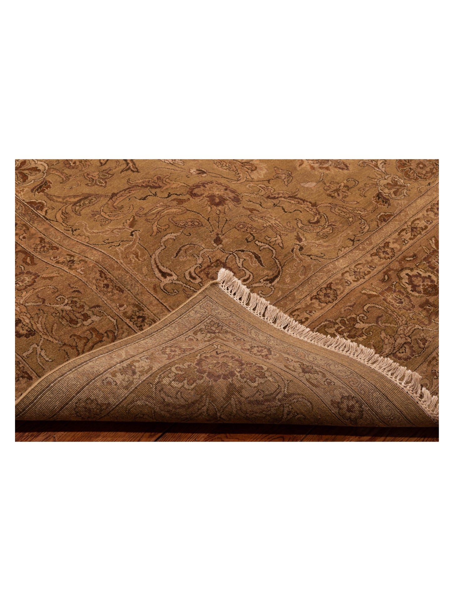 Crown 84592 Camel Brown 9x11.10 Hand Knotted Rug