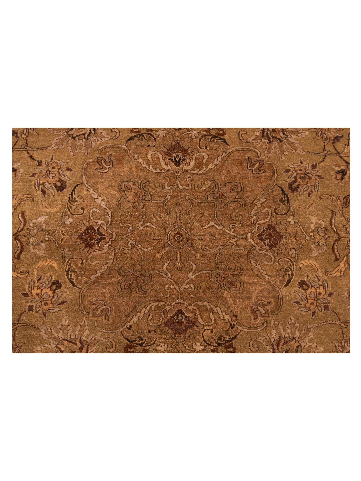 Crown 84592 Camel Brown 9x11.10 Hand Knotted Rug
